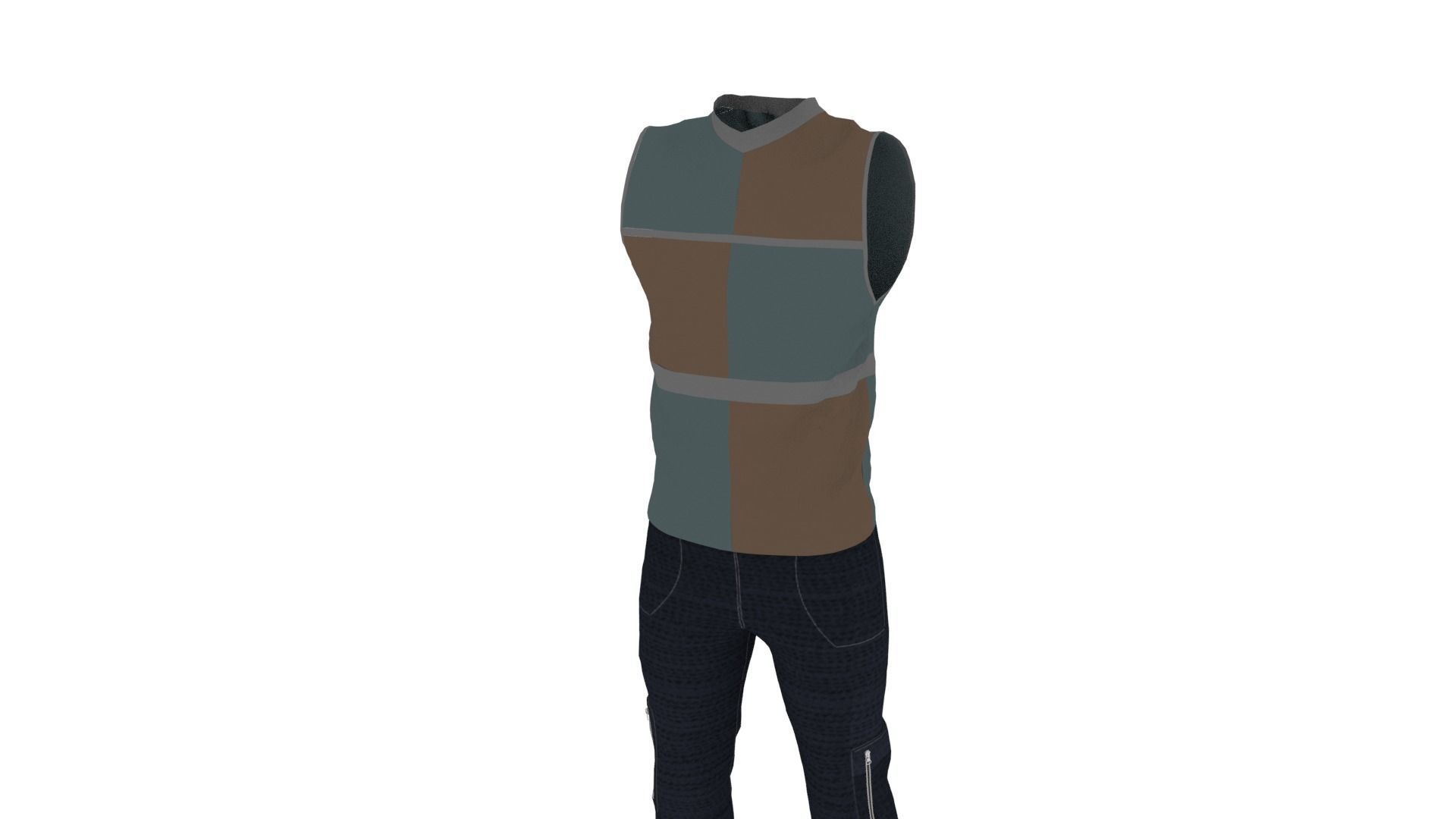 Man Clothing Low-poly 3D model_1