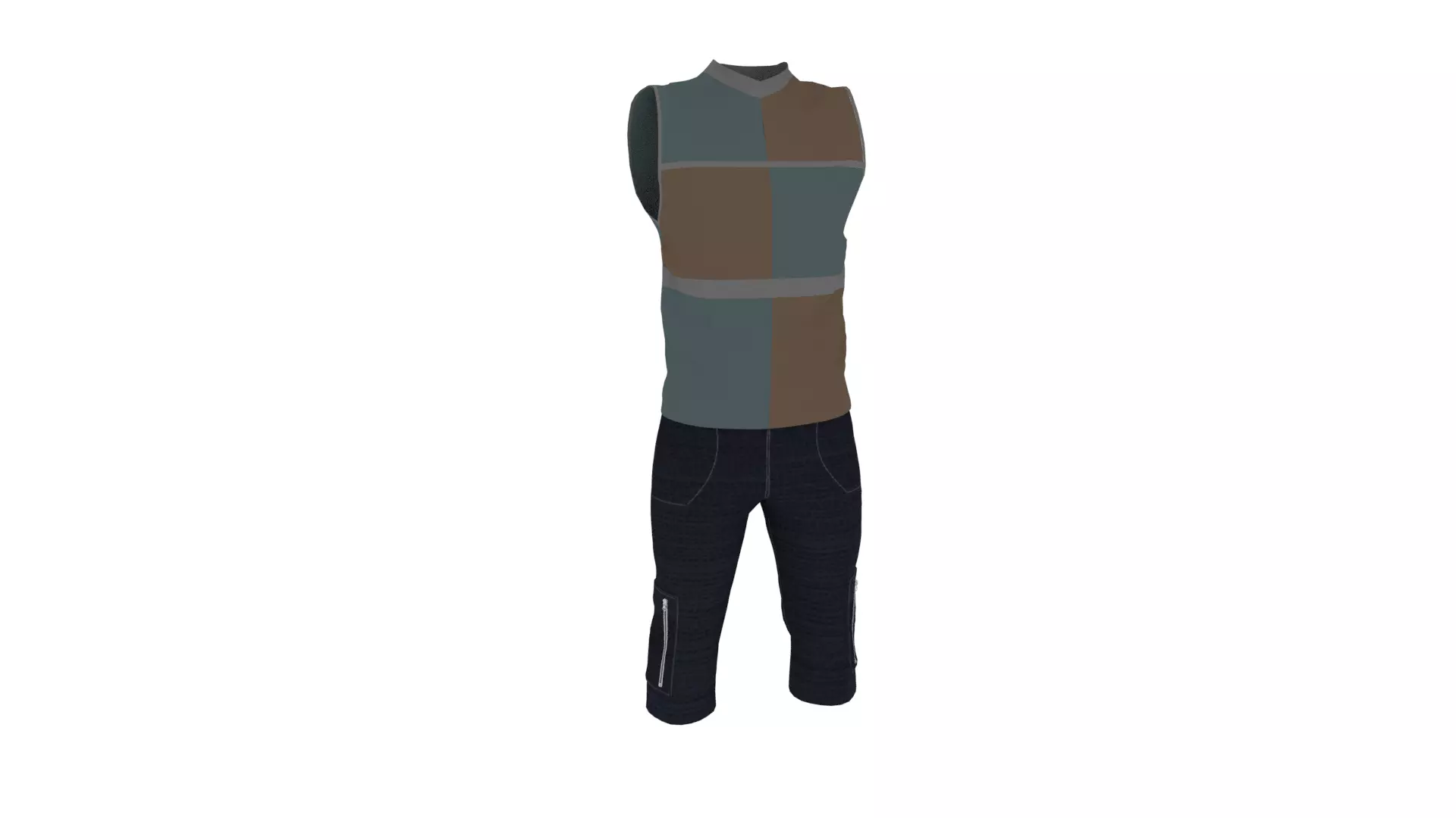 Man Clothing Low-poly 3D model_0