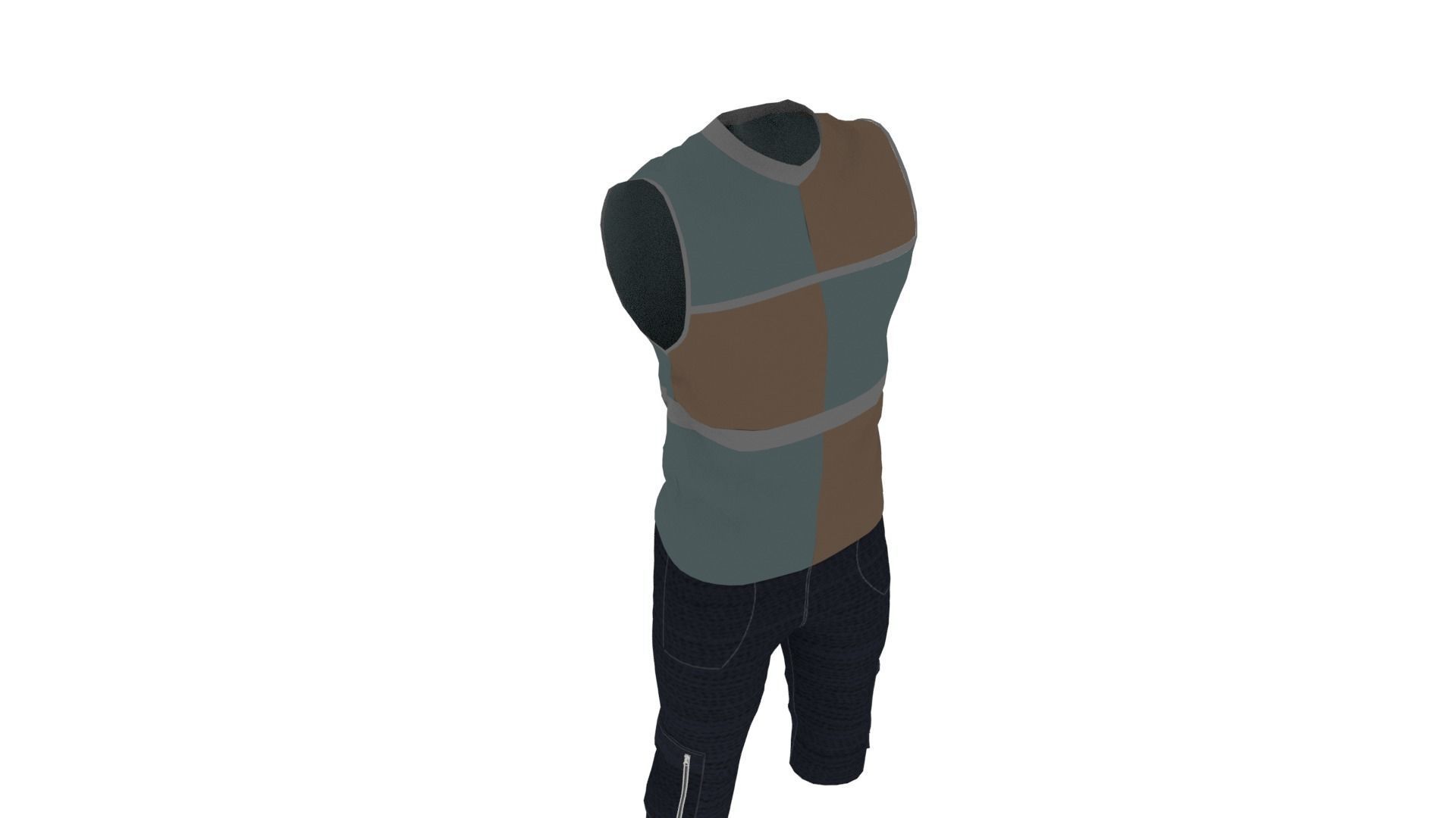Man Clothing Low-poly 3D model_4