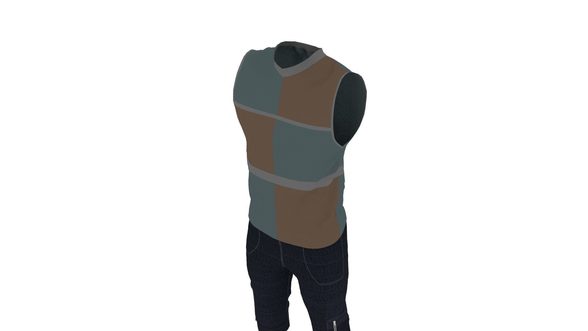 Man Clothing Low-poly 3D model_3