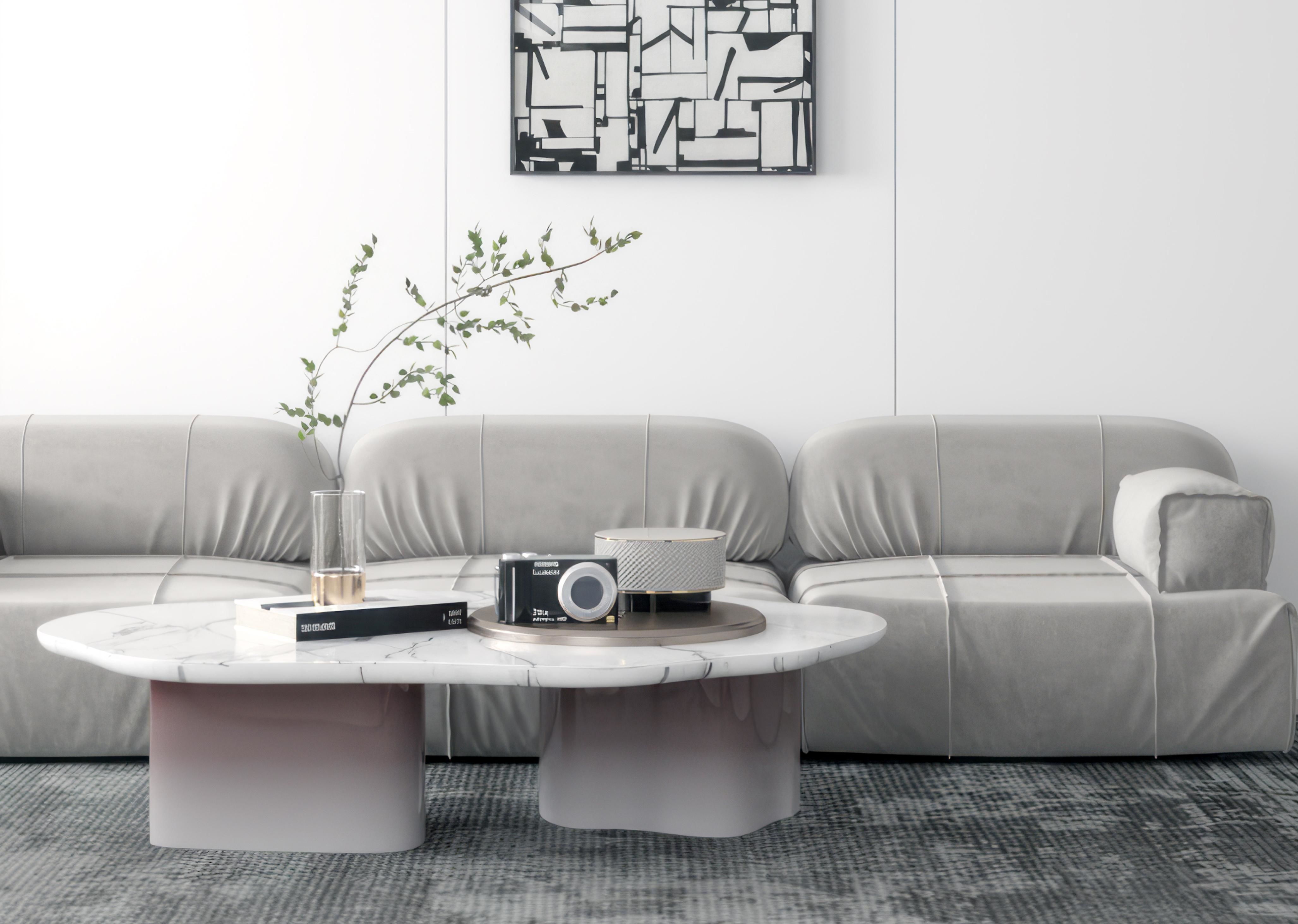 combination sofa table coffee and 3D model_1