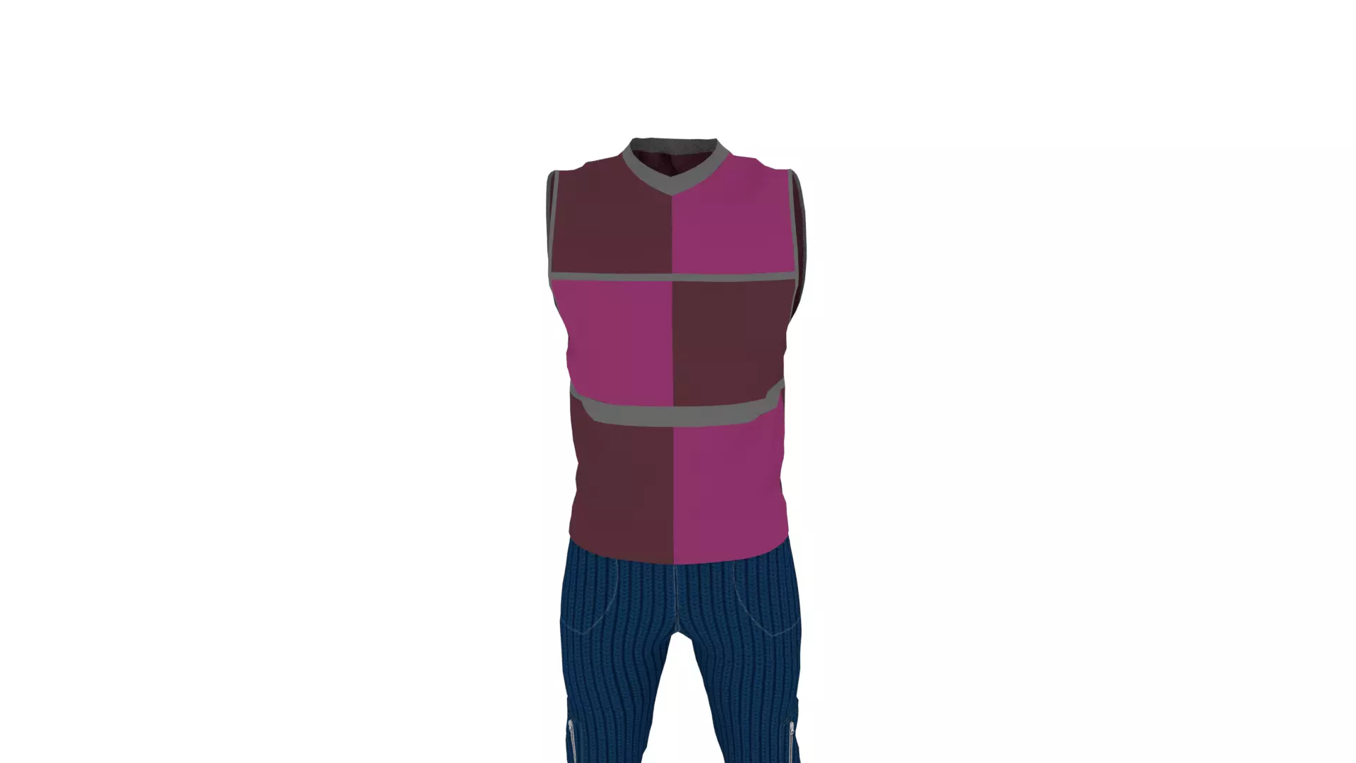 Man Clothing Low-poly 3D model_0