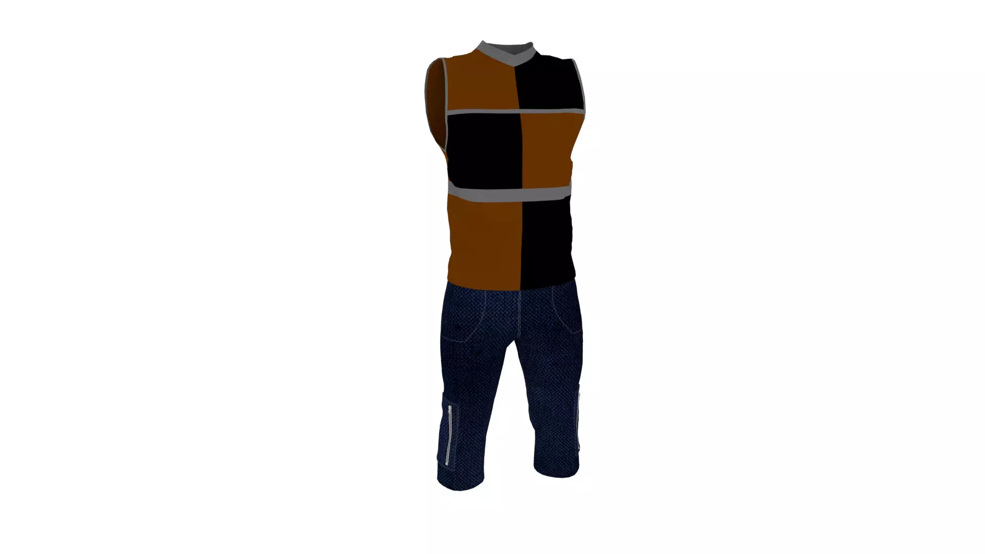 Man Clothing Low-poly 3D model_0