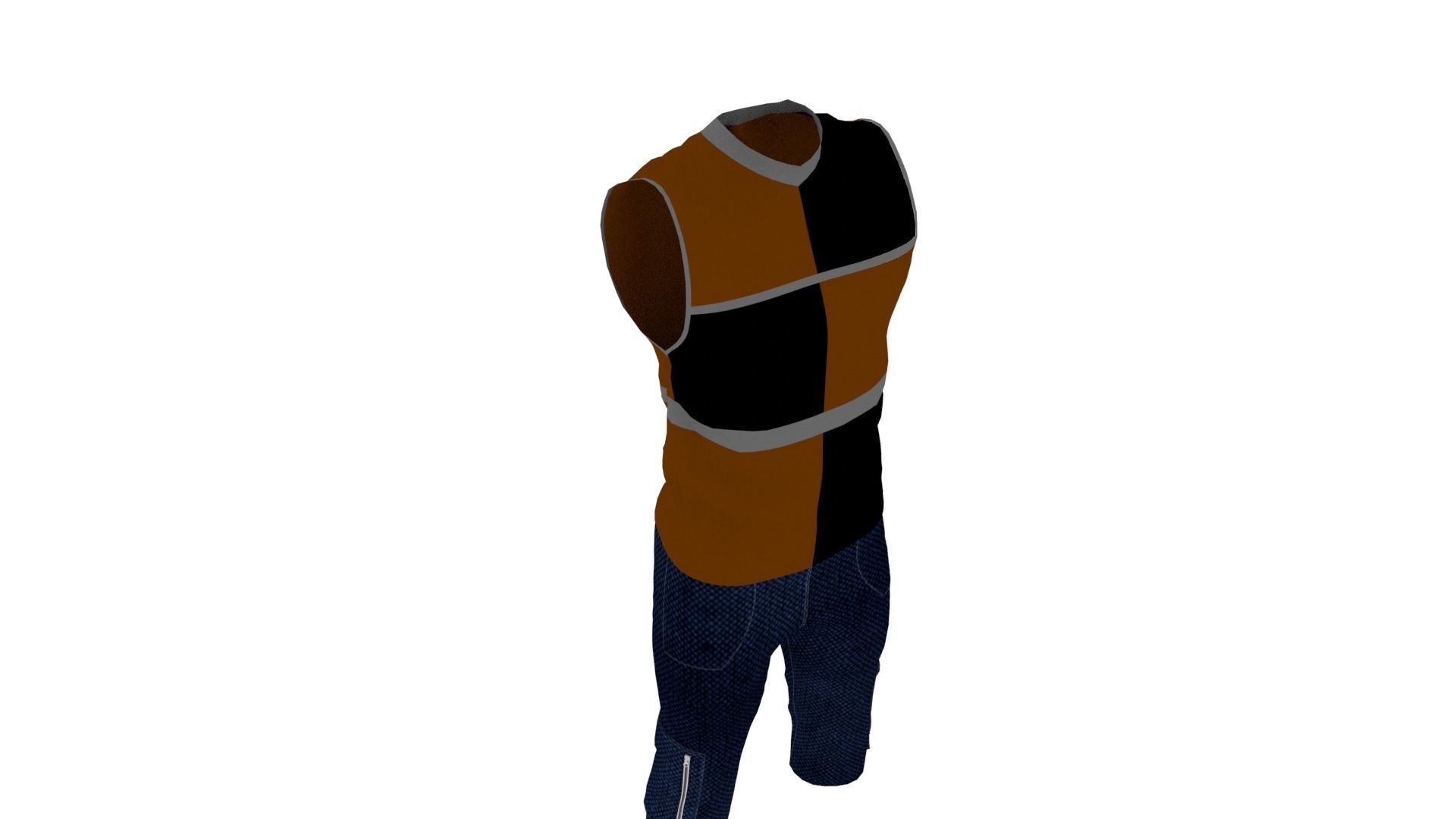 Man Clothing Low-poly 3D model_4