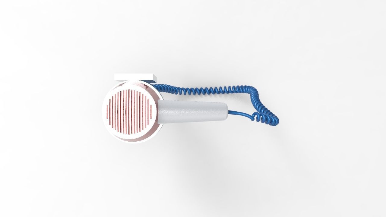 hair dryer 2 3D model_1