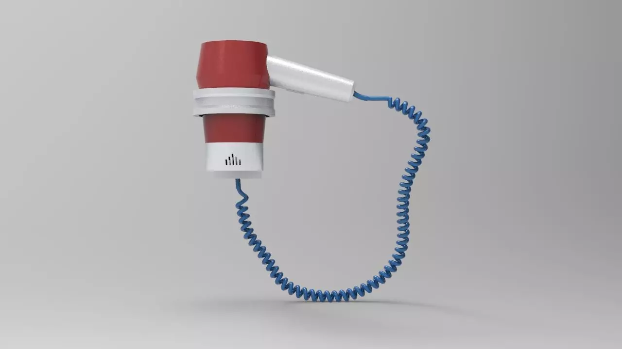 hair dryer 2 3D model_0
