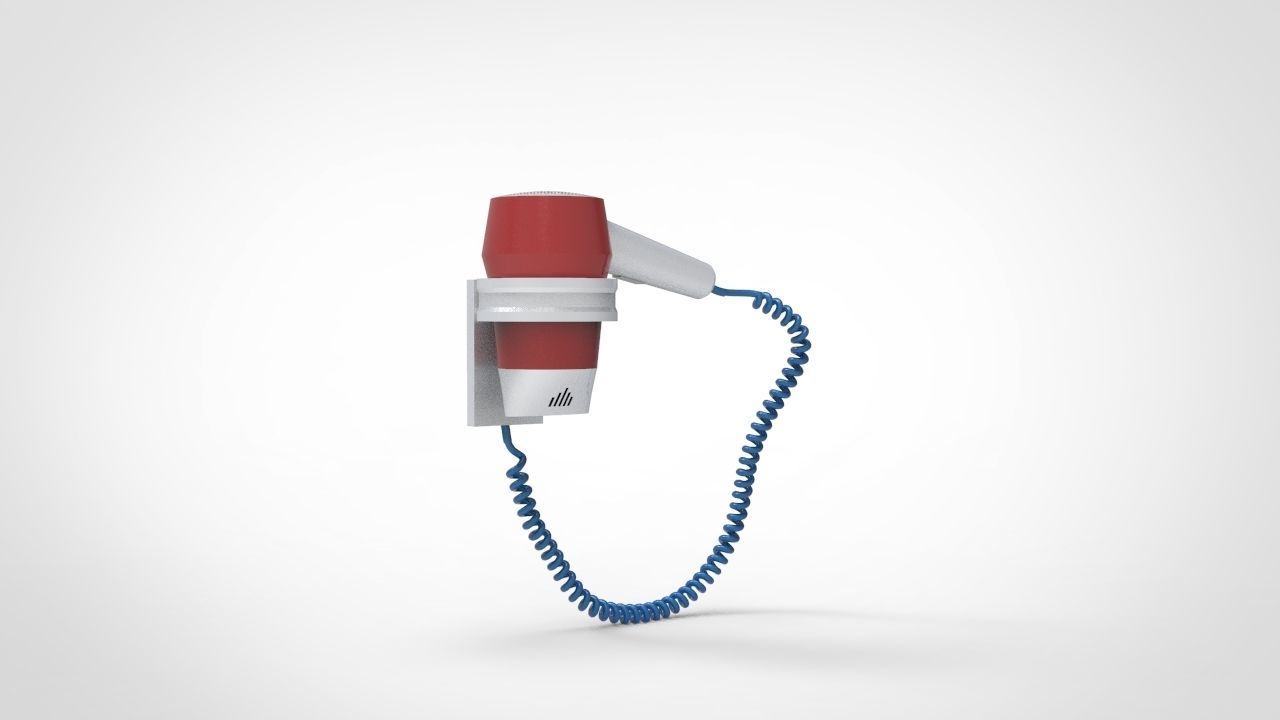 hair dryer 2 3D model_4