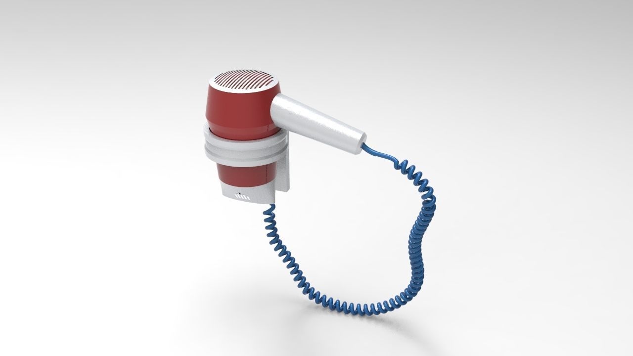 hair dryer 2 3D model_3