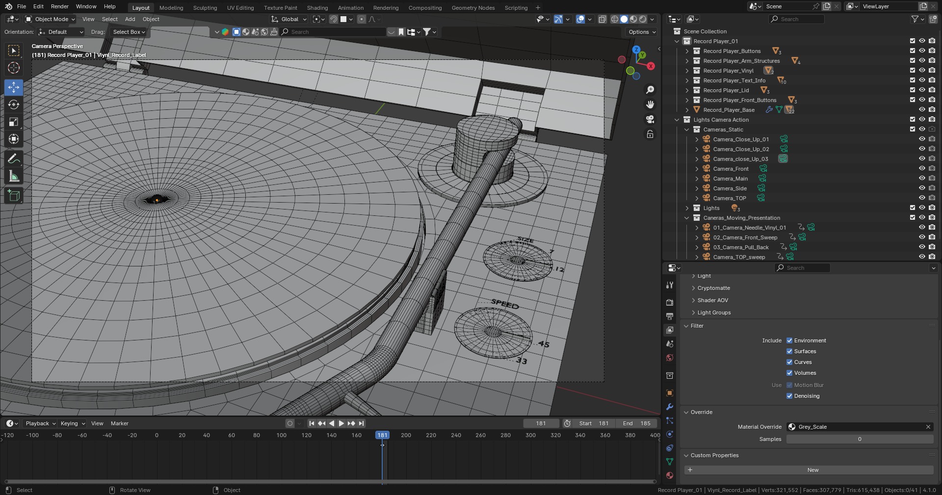 High Poly Modern Turnable for Architectural Modelling 3D model_14