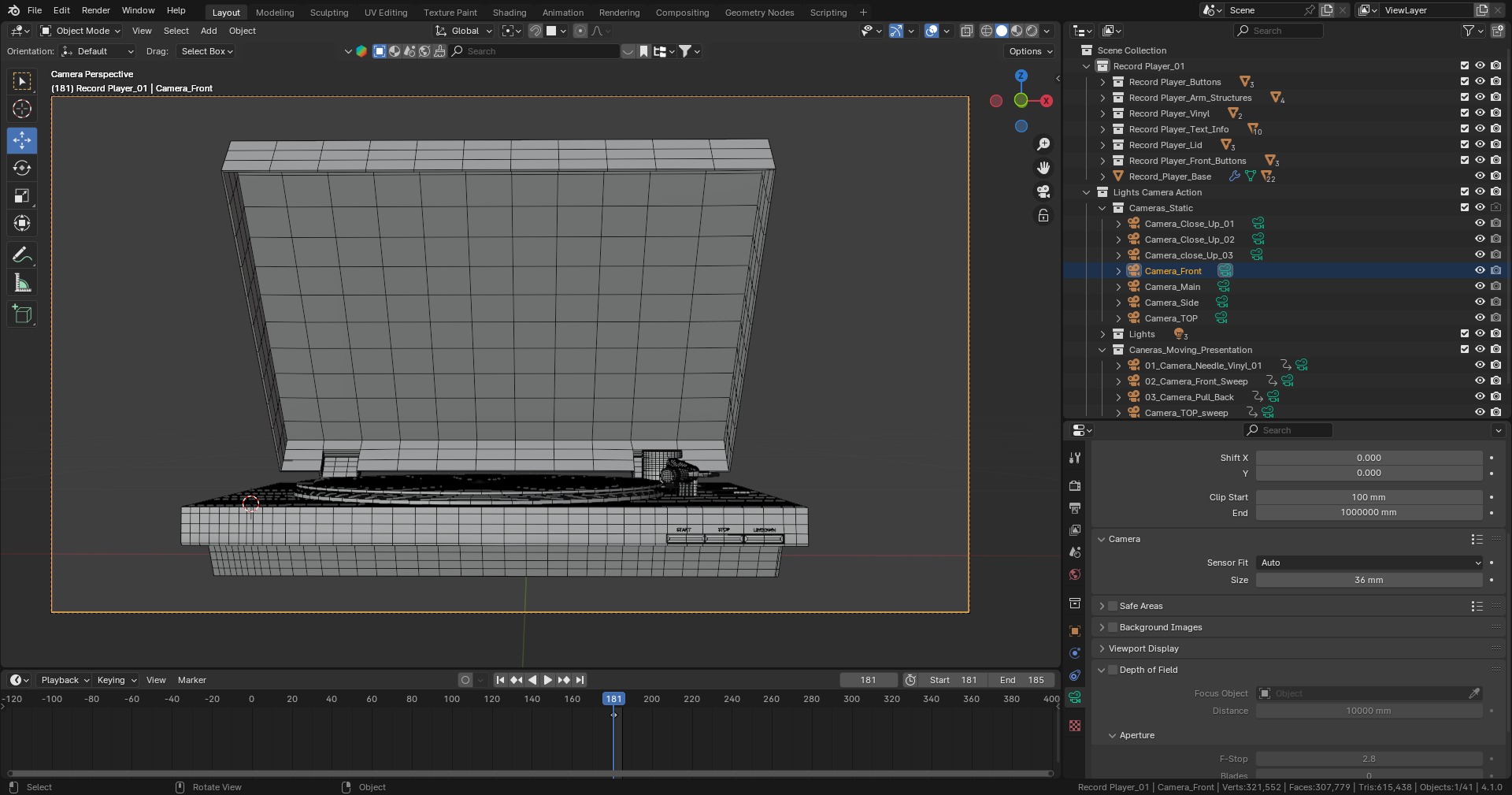 High Poly Modern Turnable for Architectural Modelling 3D model_11