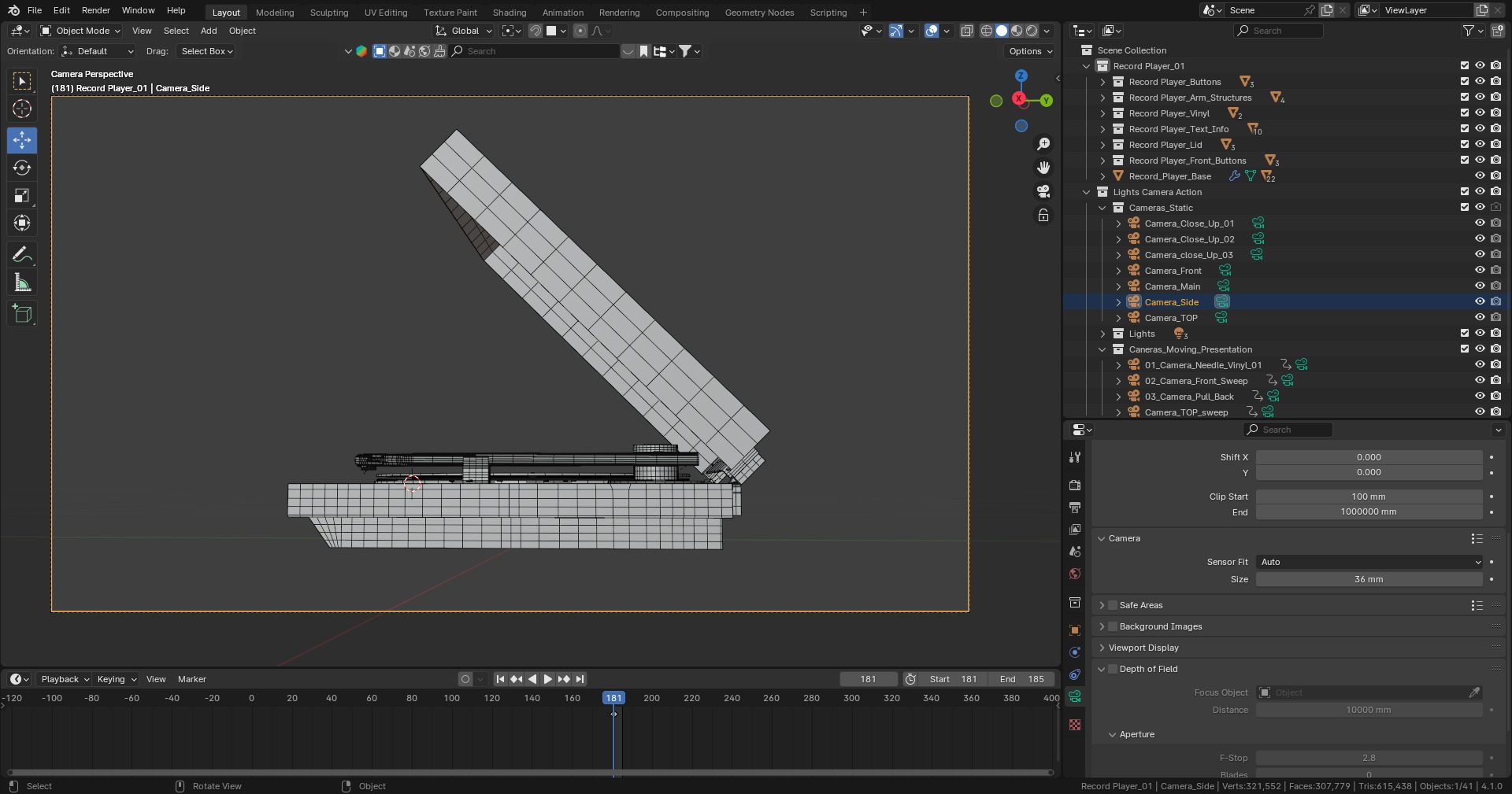 High Poly Modern Turnable for Architectural Modelling 3D model_10