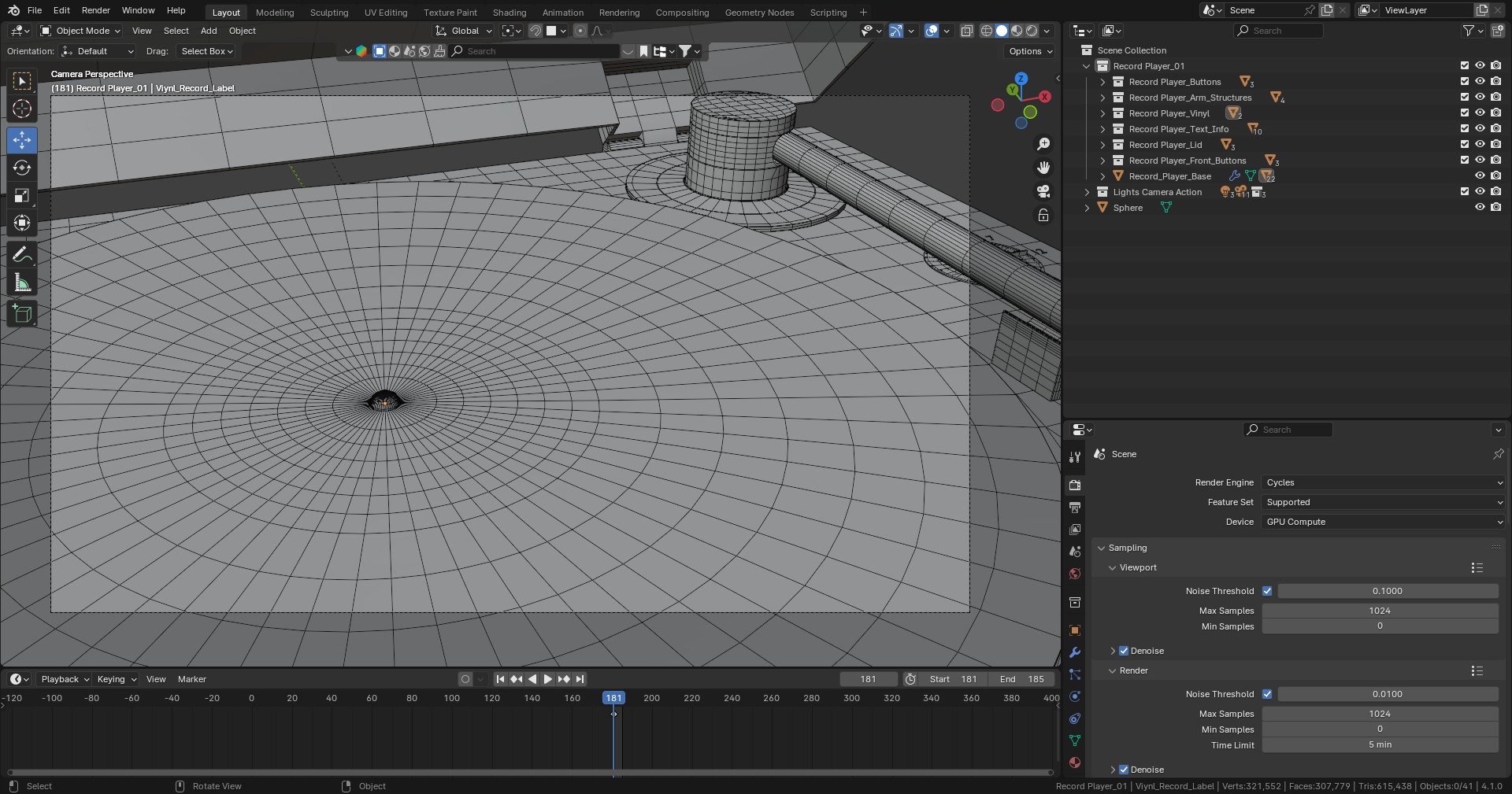 High Poly Modern Turnable for Architectural Modelling 3D model_12