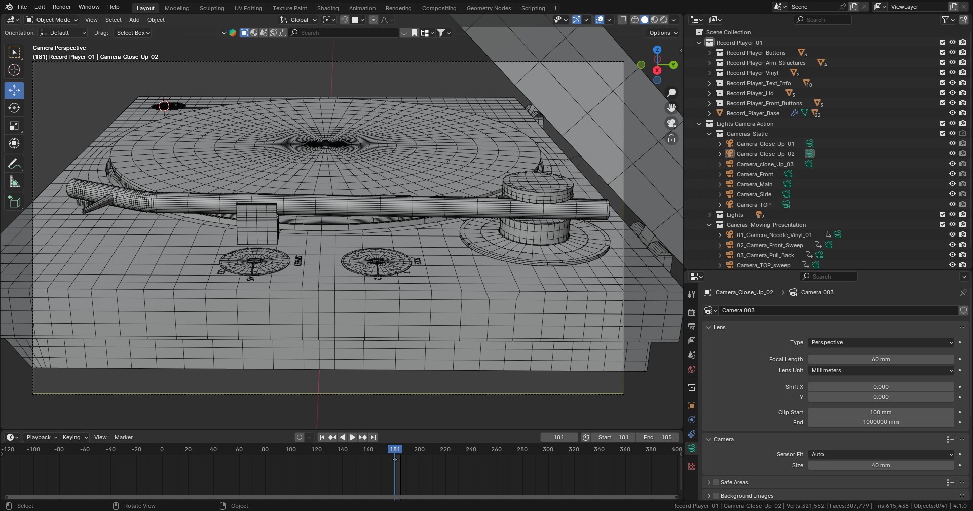 High Poly Modern Turnable for Architectural Modelling 3D model_13