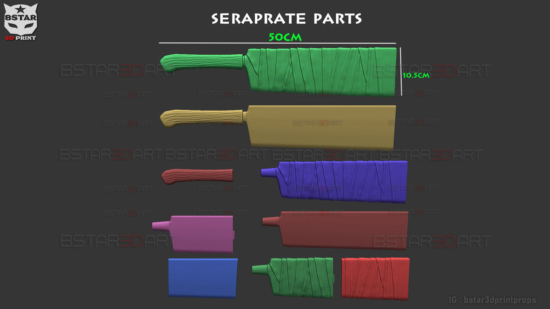 Nanami Blade Weapon - Jujutsu Kaisen Cosplay 3D print model_22