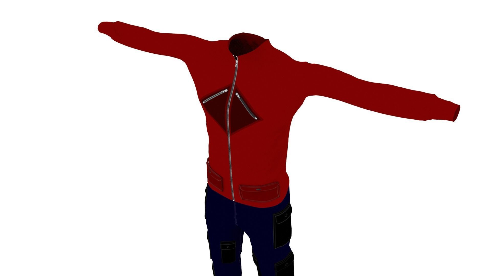 Man Outfit Low-poly 3D model_3
