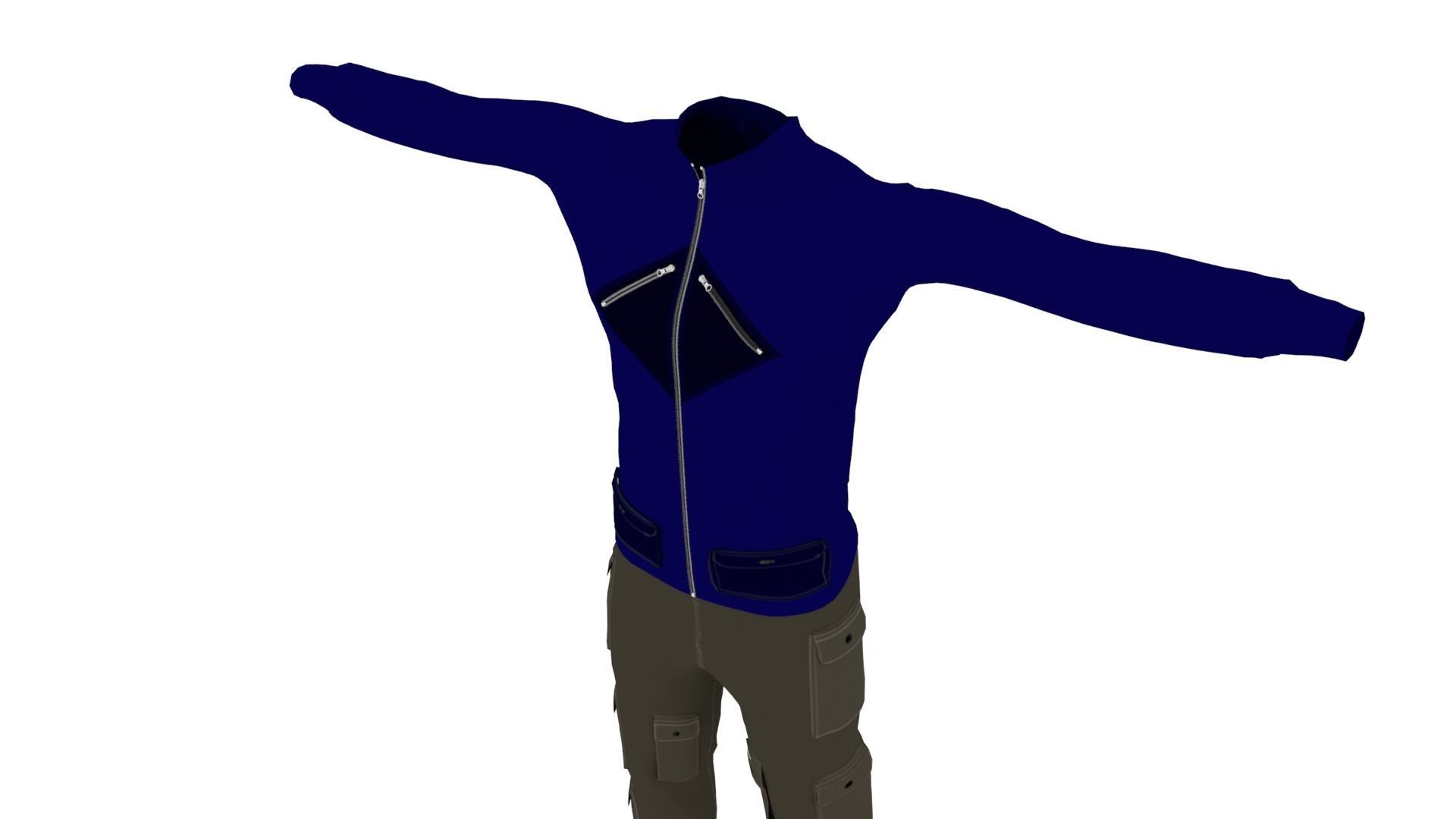 Man Outfit Low-poly 3D model_3