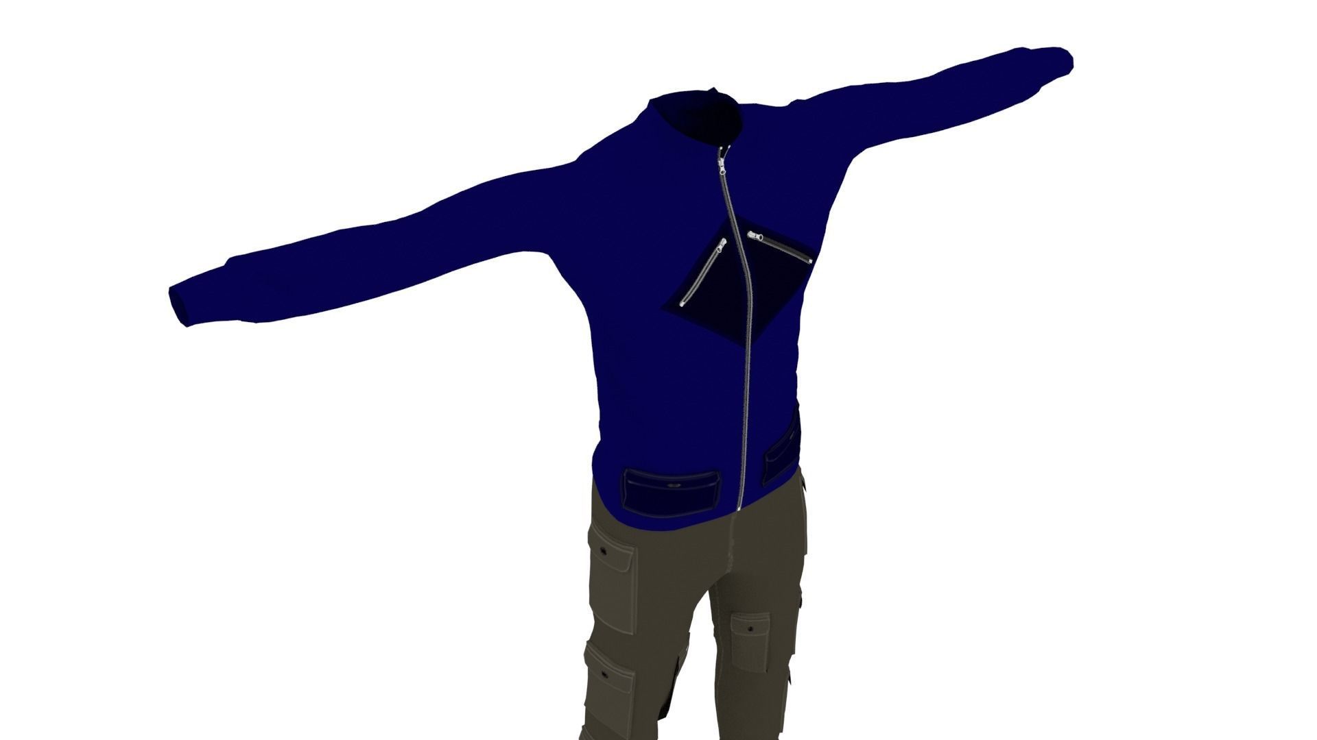 Man Outfit Low-poly 3D model_4