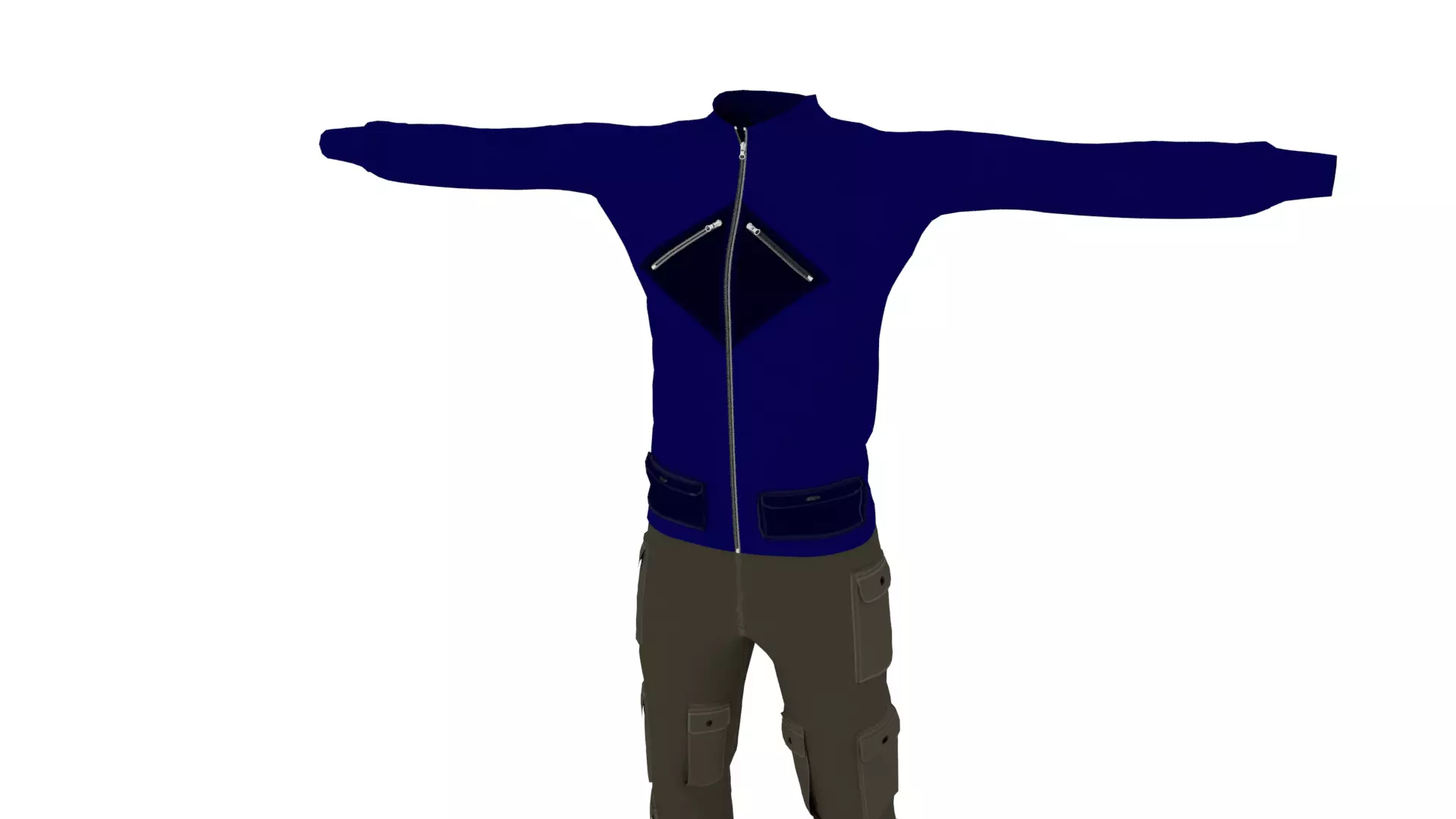 Man Outfit Low-poly 3D model_0