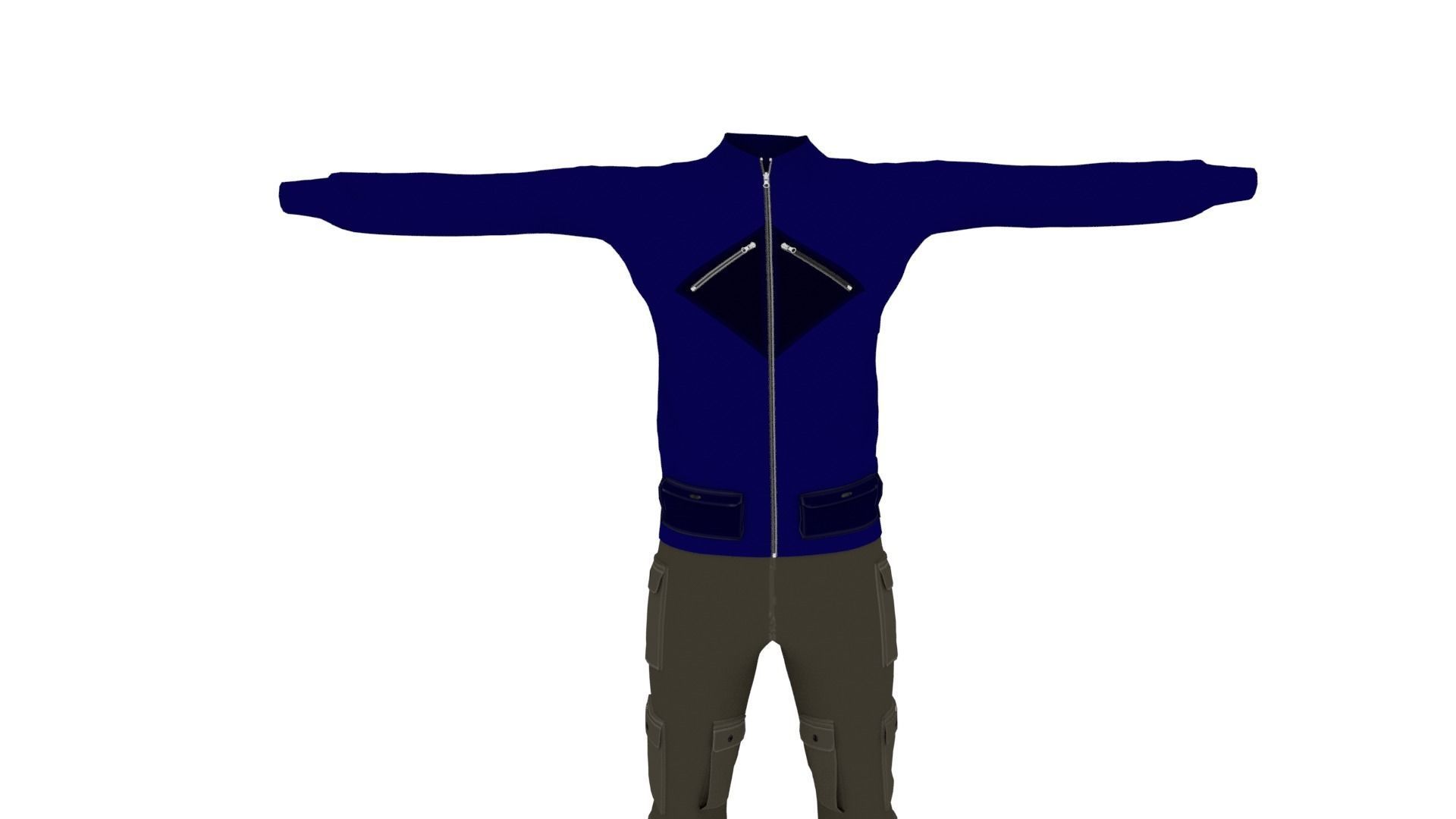Man Outfit Low-poly 3D model_2