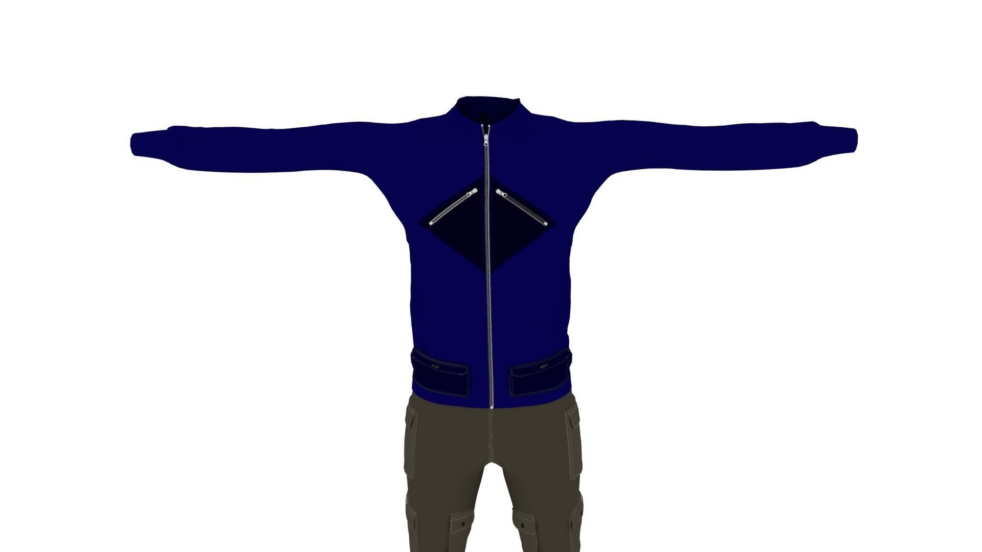 Man Outfit Low-poly 3D model_5