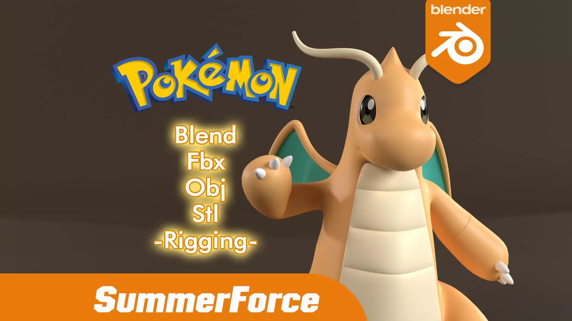 Dragonite - Pokemon 3D model_0