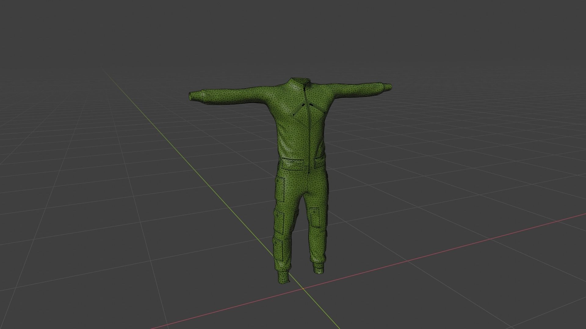 Man Outfit Low-poly 3D model_6
