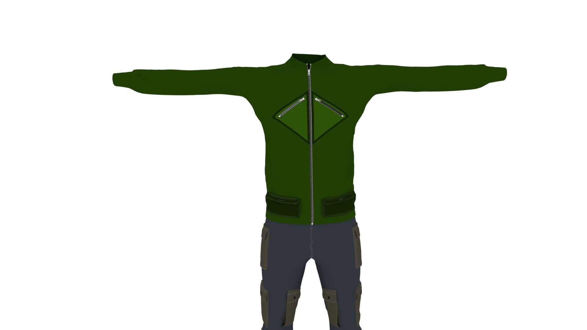 Man Outfit Low-poly 3D model_3
