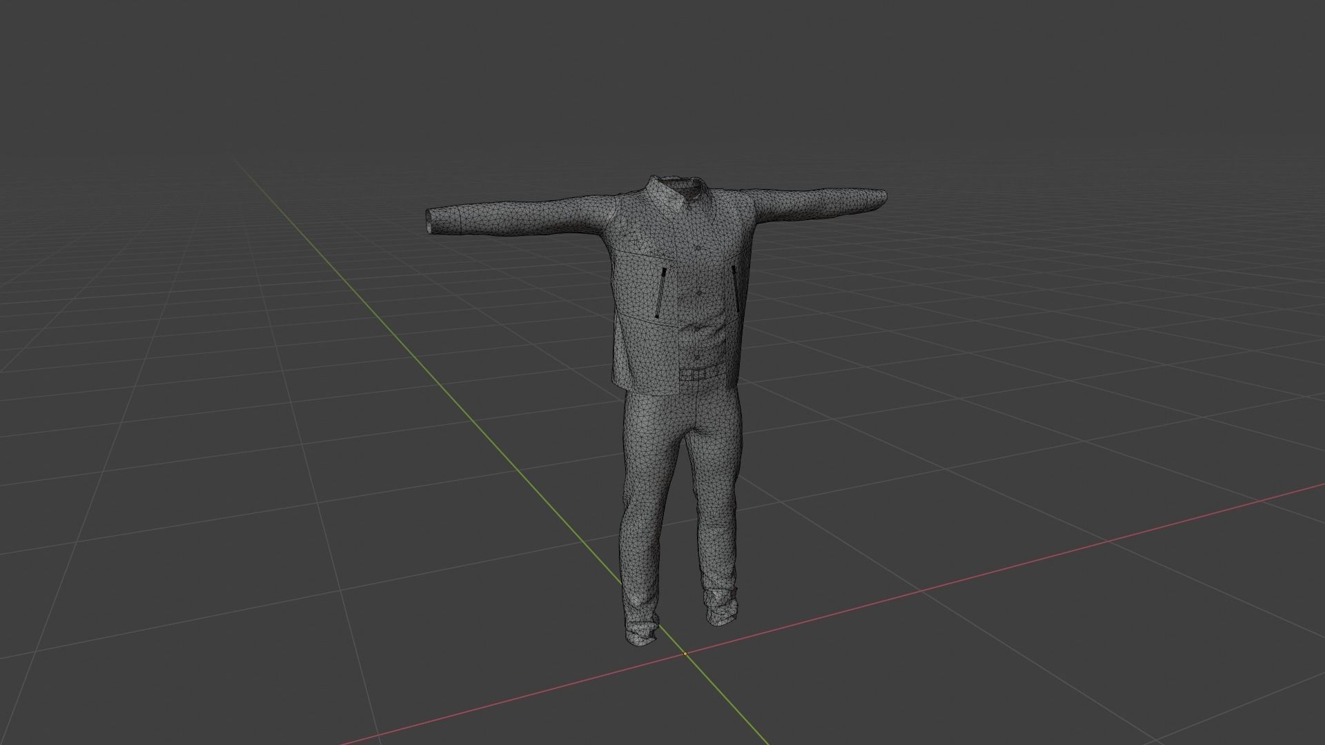 Man Outfit Low-poly 3D model_6