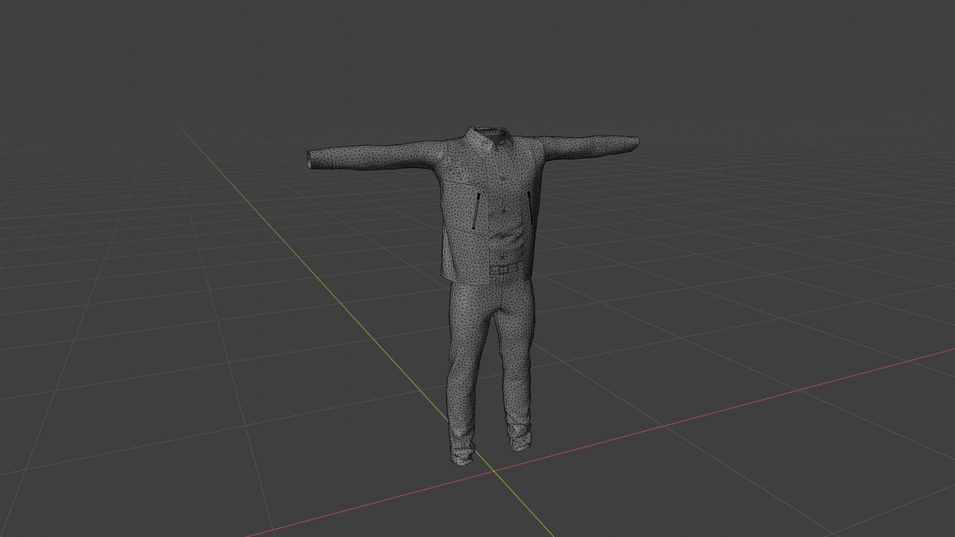 Man Outfit Low-poly 3D model_6