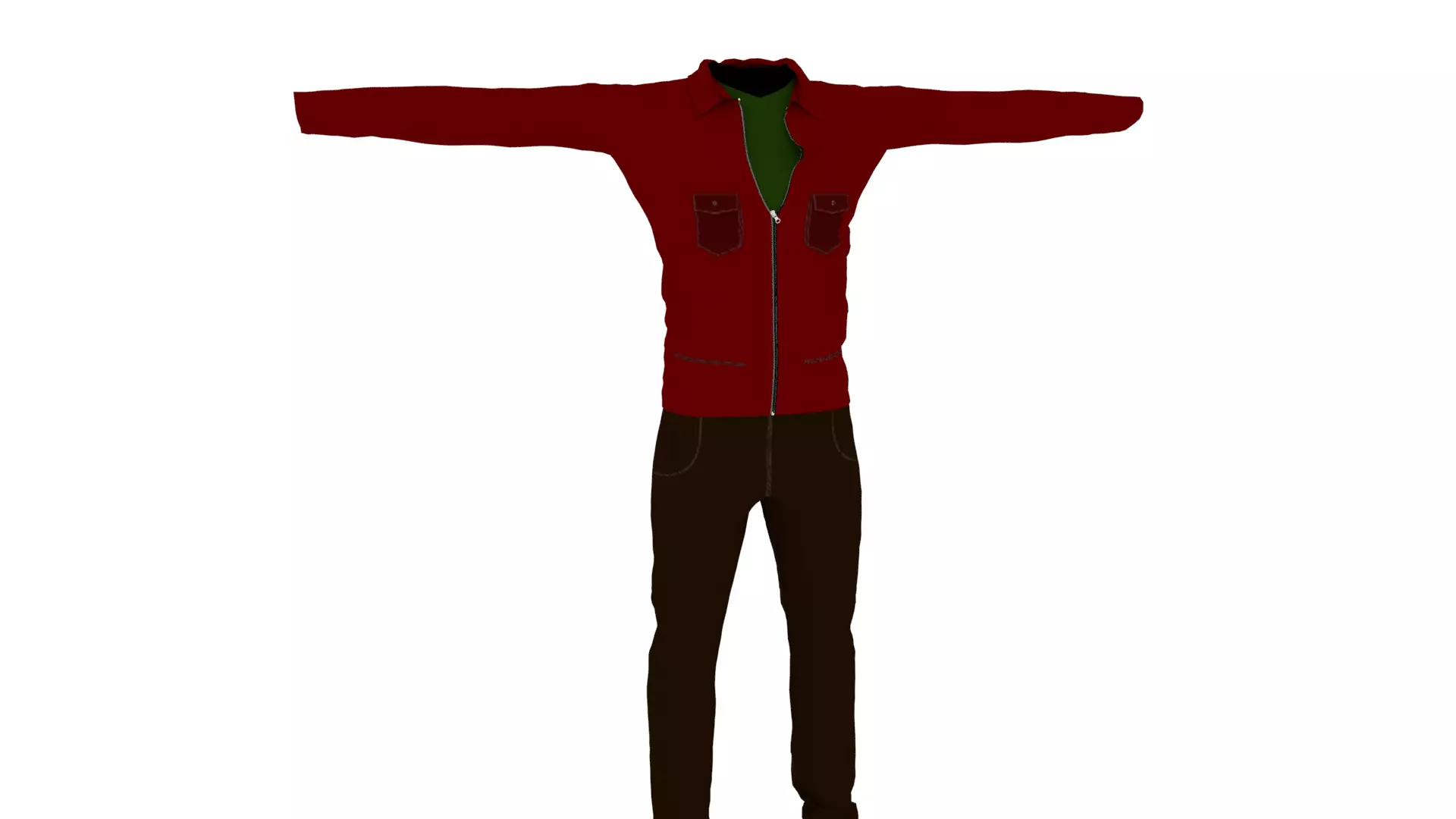 Man Outfit Low-poly 3D model_0