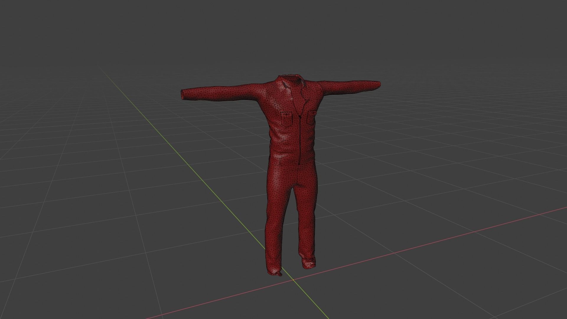 Man Outfit Low-poly 3D model_6