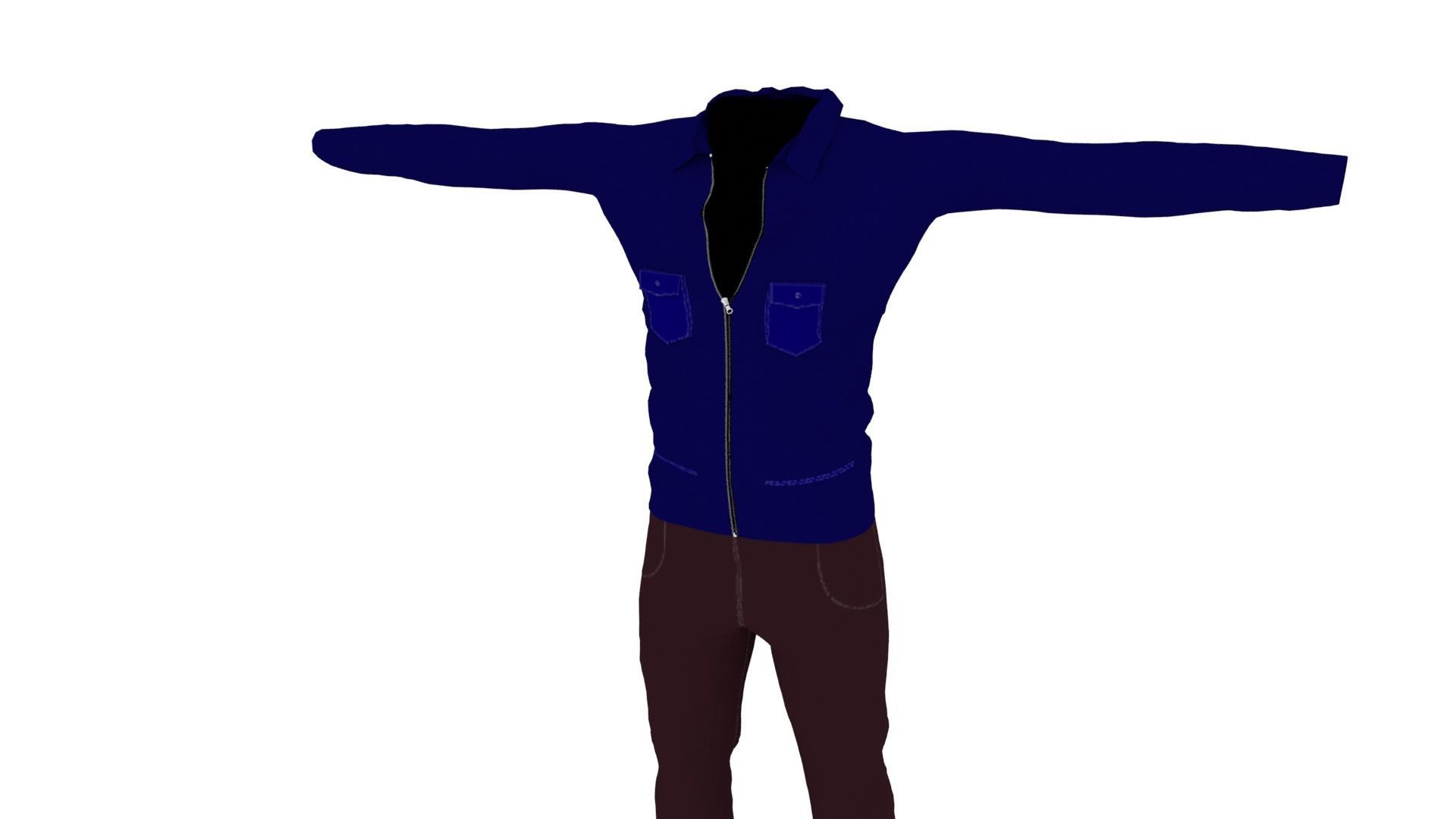 Man Outfit Low-poly 3D model_2