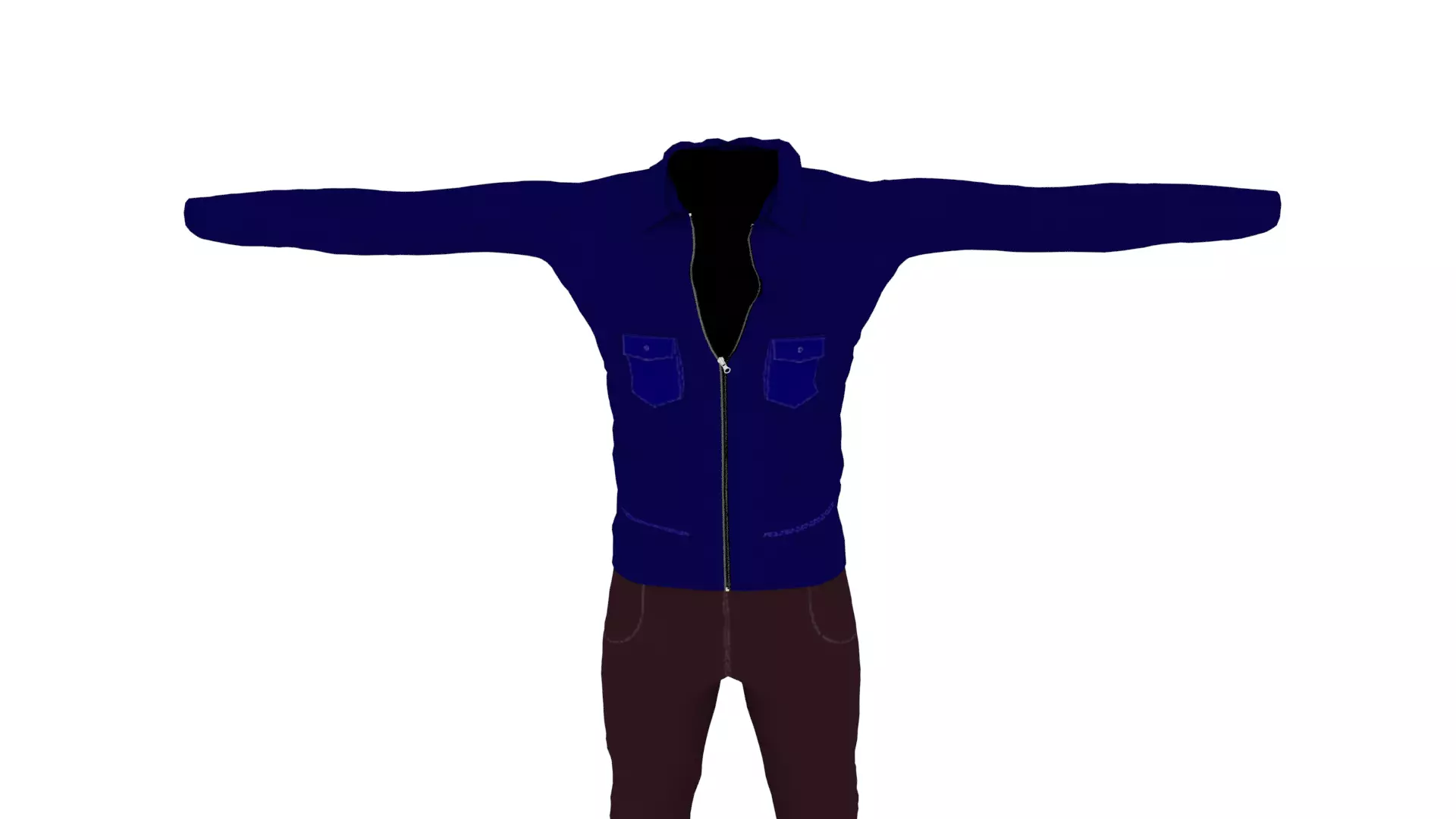 Man Outfit Low-poly 3D model_0