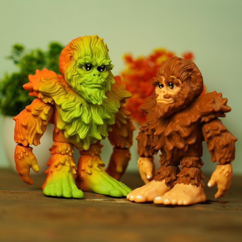 PRINT-IN-PLACE CUTE BIGFOOT ARTICULATED 3D print model_4