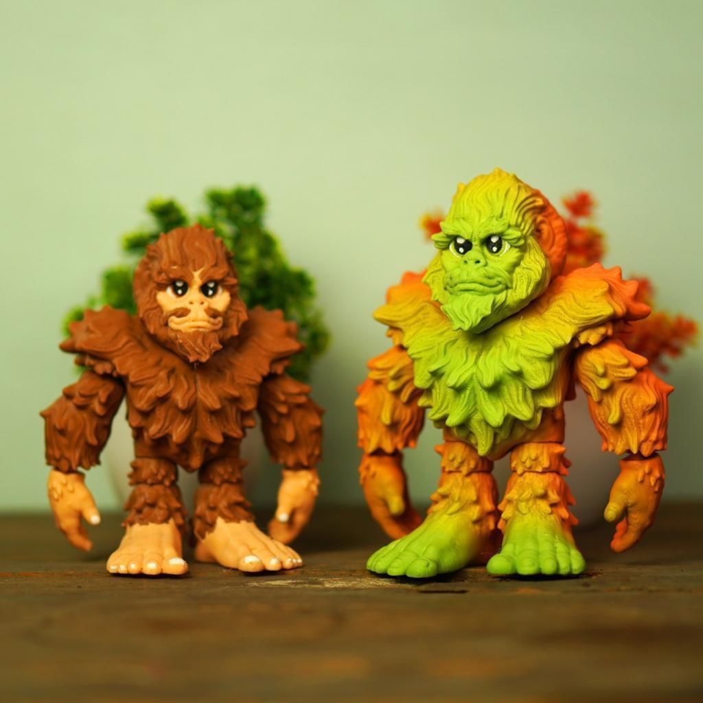 PRINT-IN-PLACE CUTE BIGFOOT ARTICULATED 3D print model_1