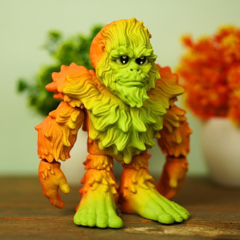 PRINT-IN-PLACE CUTE BIGFOOT ARTICULATED 3D print model_2