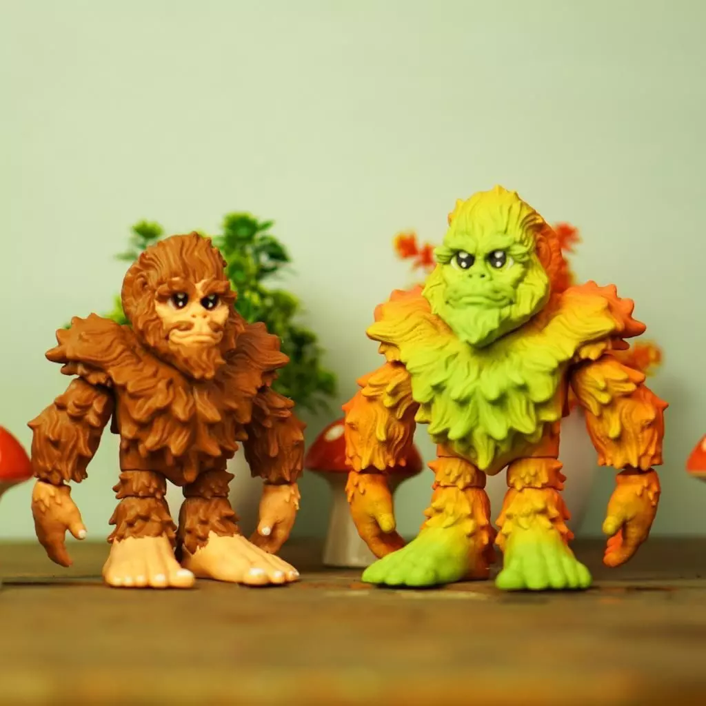 PRINT-IN-PLACE CUTE BIGFOOT ARTICULATED 3D print model_0