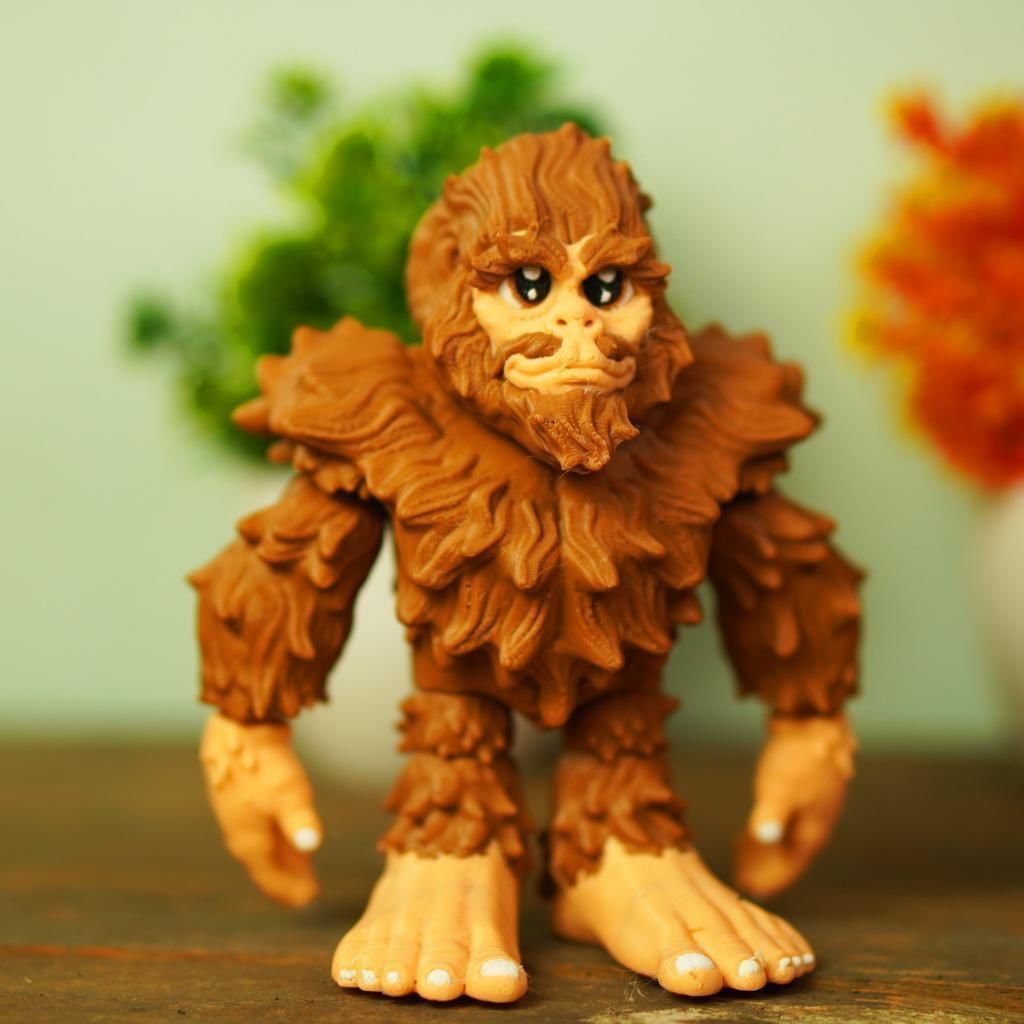PRINT-IN-PLACE CUTE BIGFOOT ARTICULATED 3D print model_3