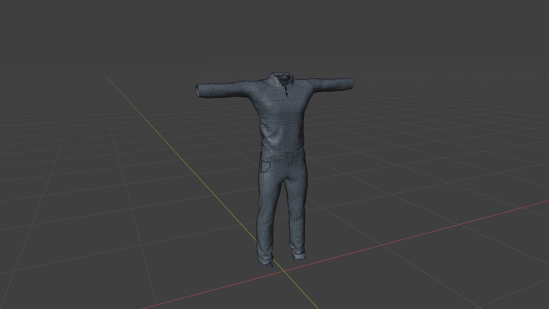 Man Outfit Low-poly 3D model_6