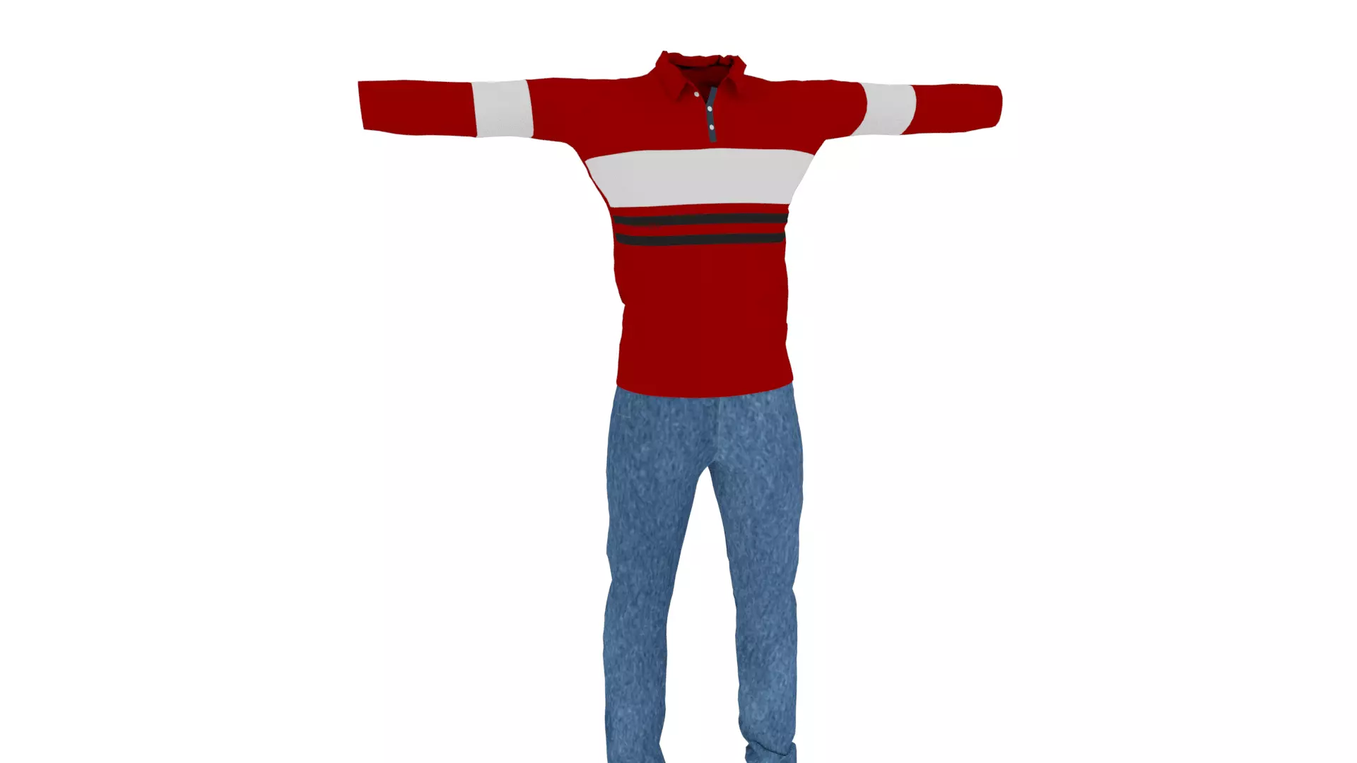 Man Outfit Low-poly 3D model_0