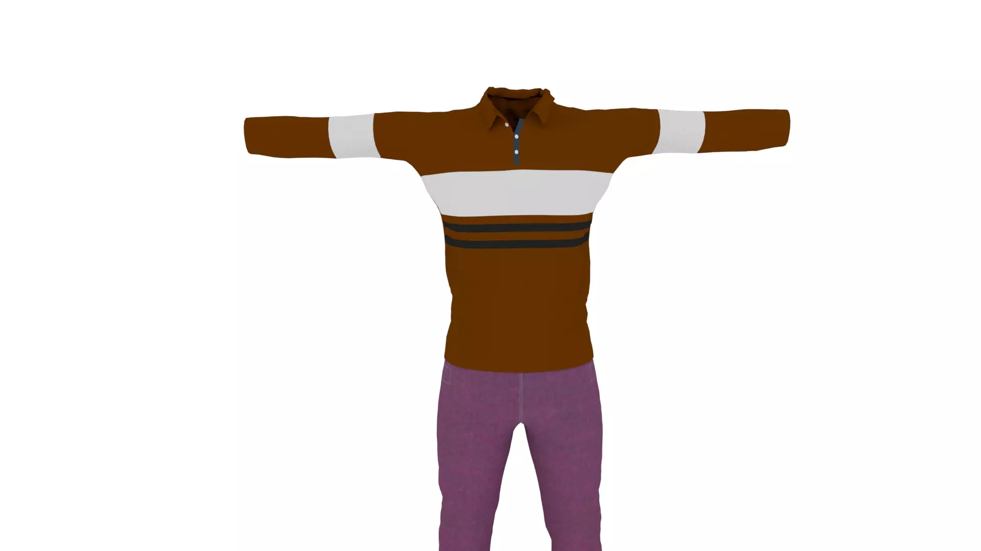 Man Outfit Low-poly 3D model_0