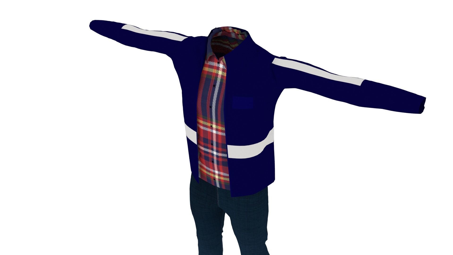 Man Outfit Low-poly 3D model_3
