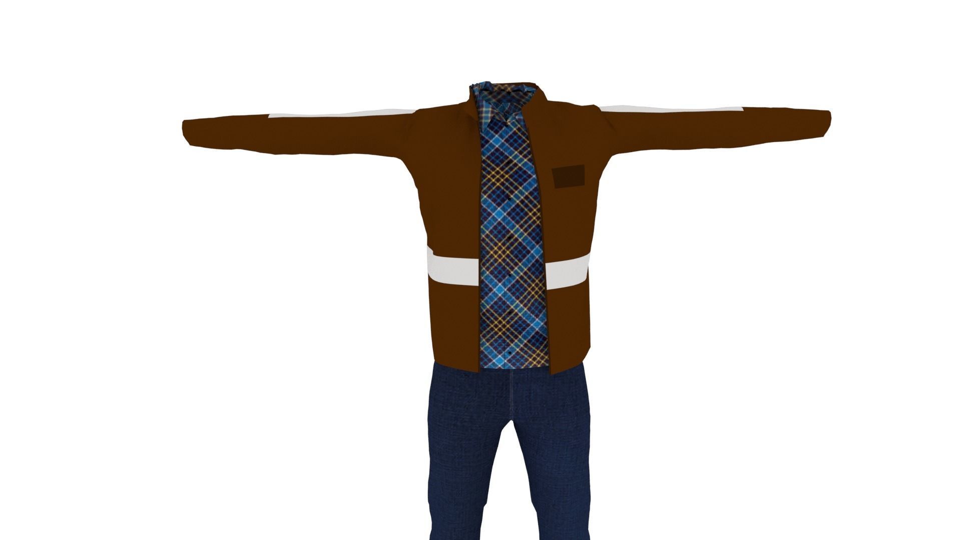 Man Outfit Low-poly 3D model_2