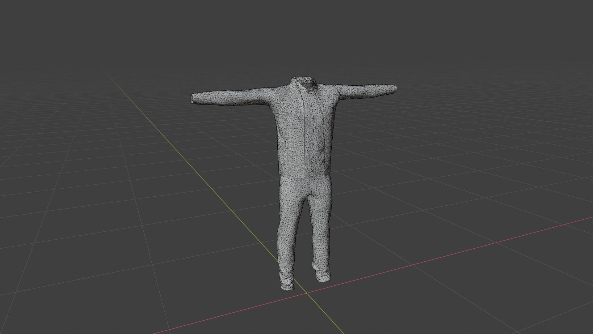 Man Outfit Low-poly 3D model_5
