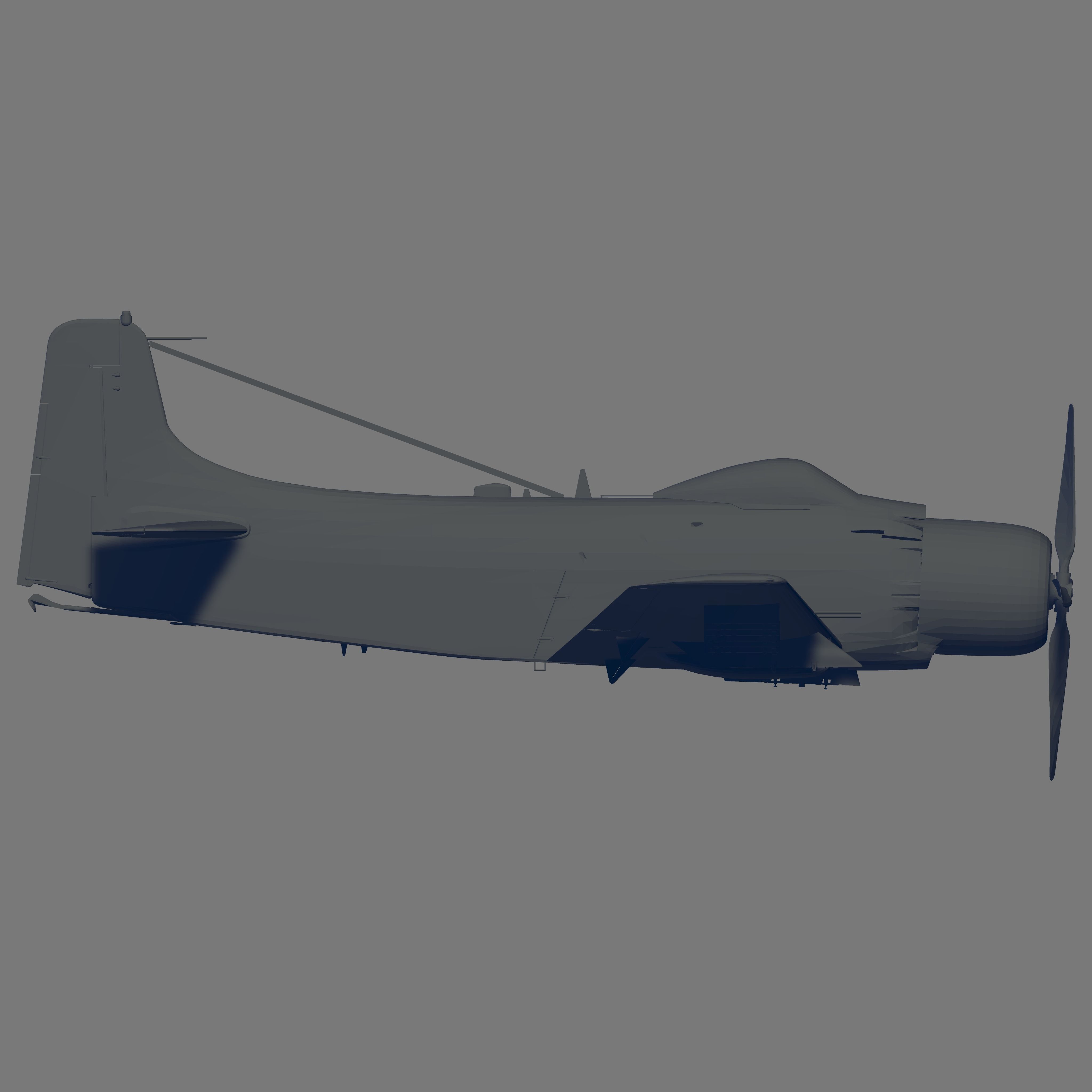 A-1H Skyraider 3D model_3