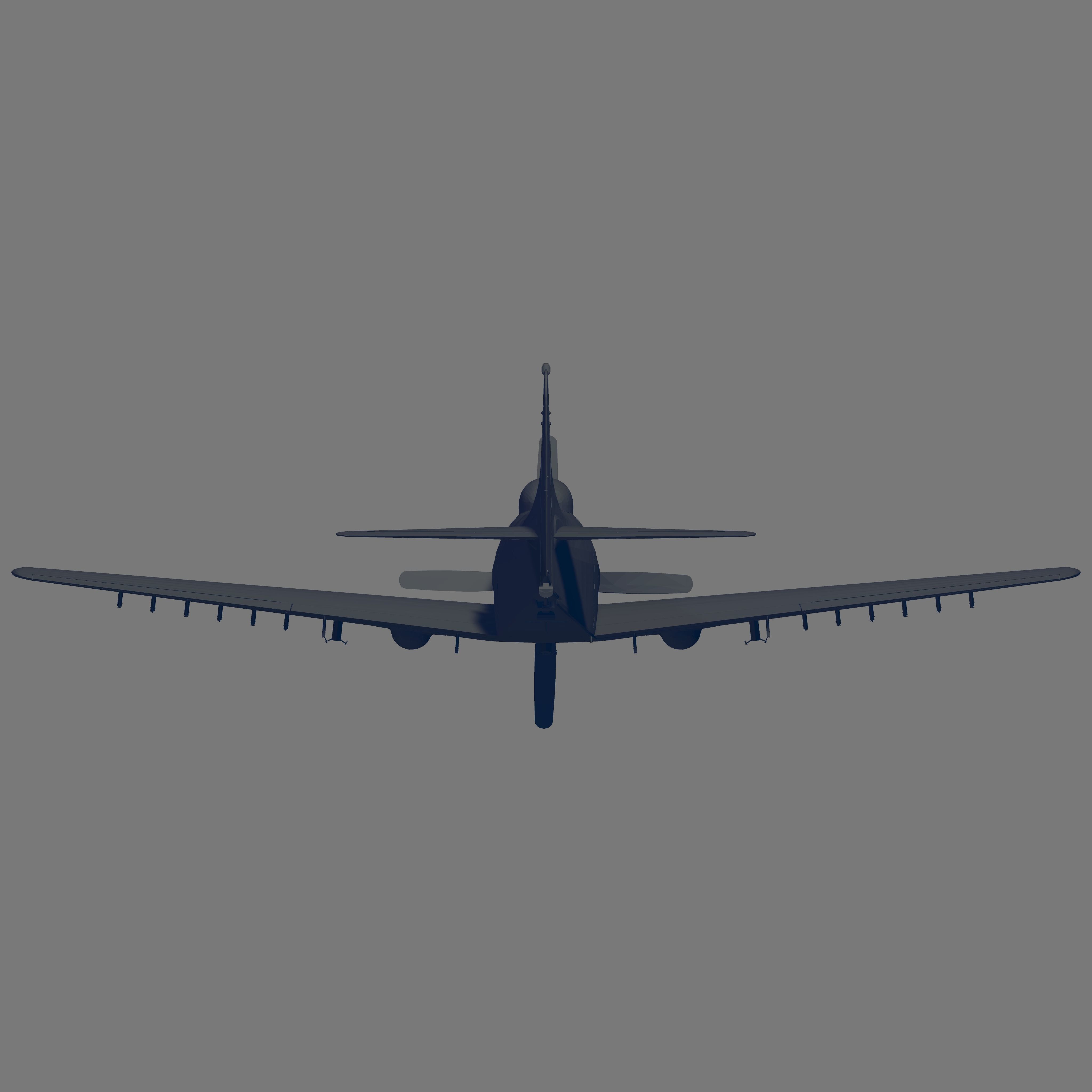 A-1H Skyraider 3D model_4