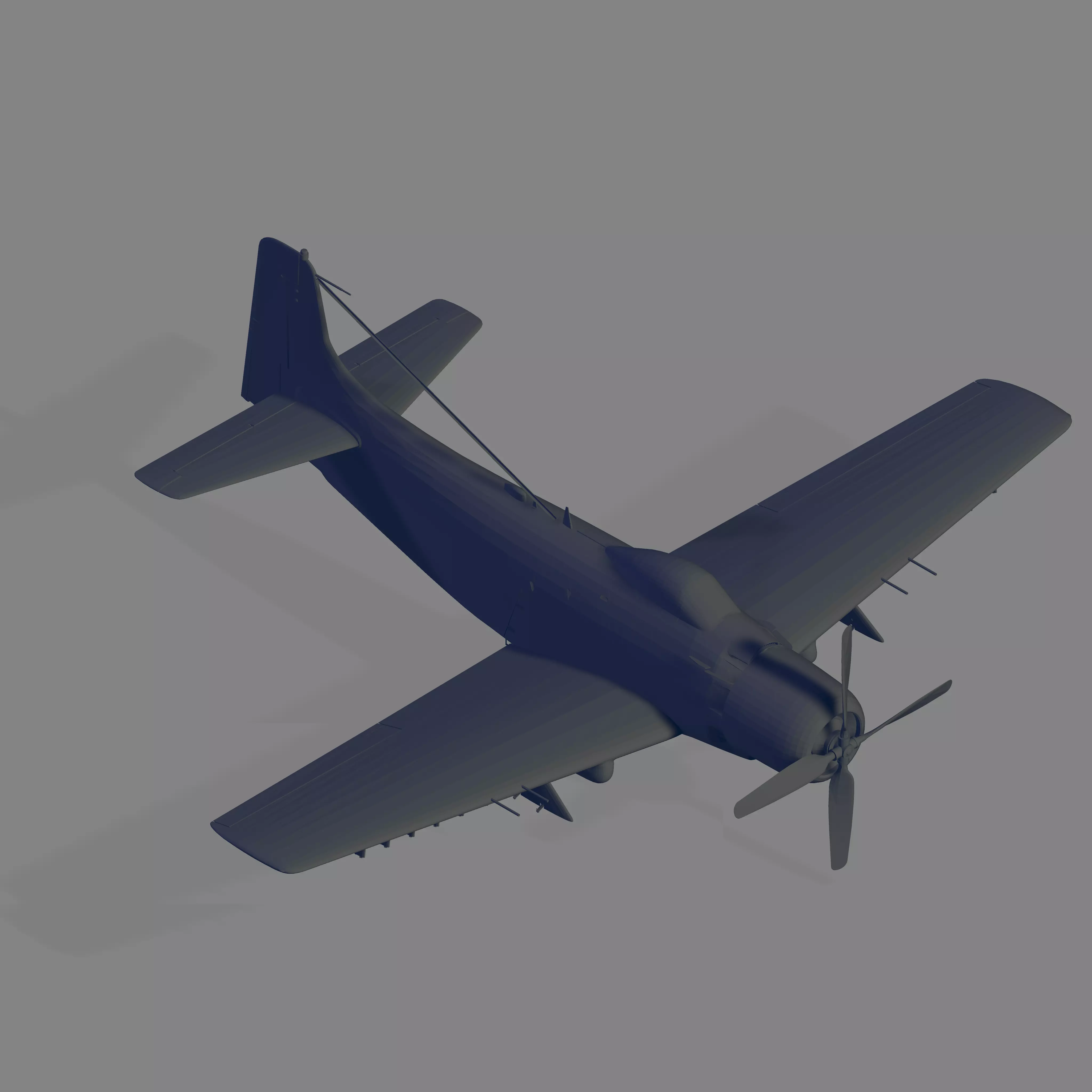 A-1H Skyraider 3D model_0