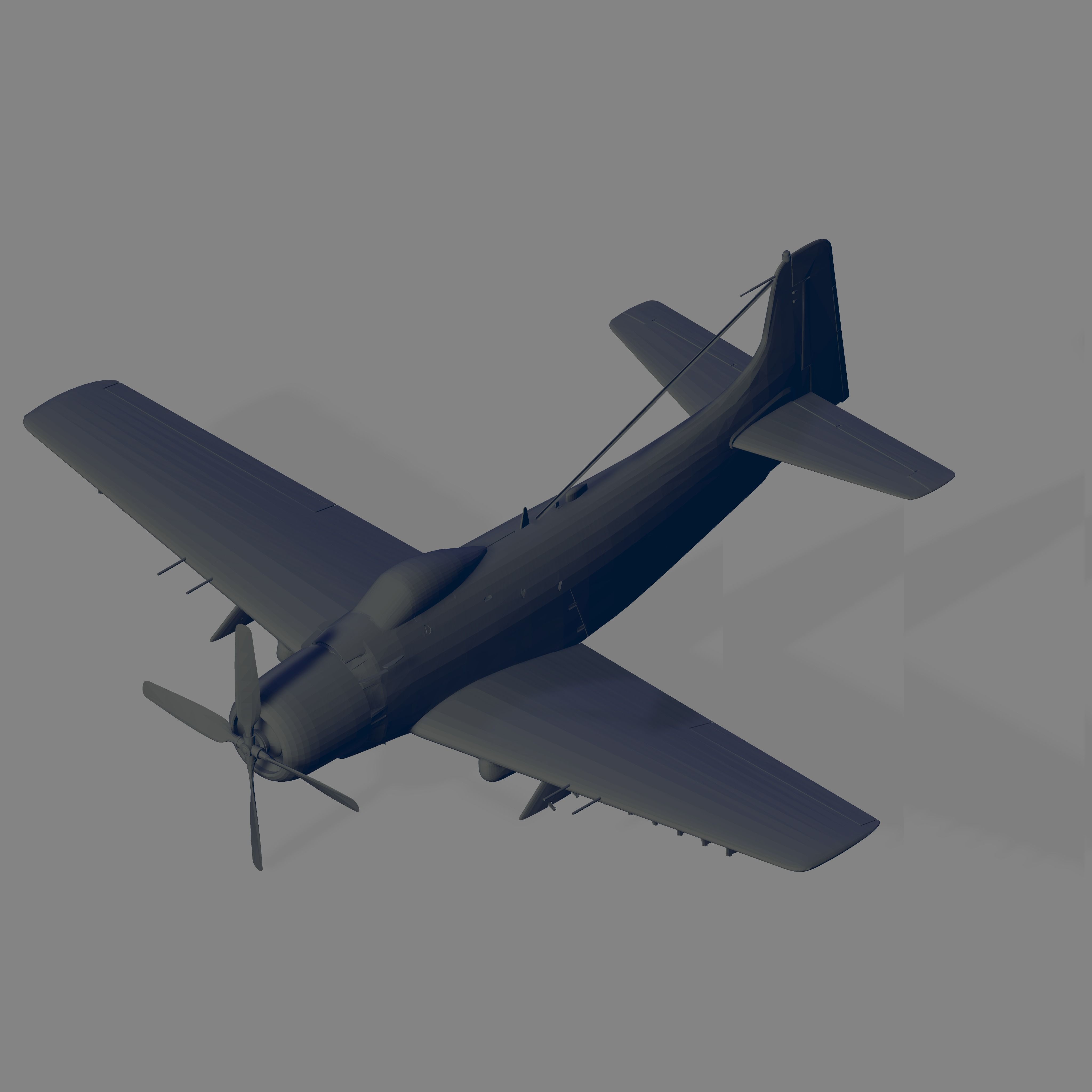 A-1H Skyraider 3D model_1