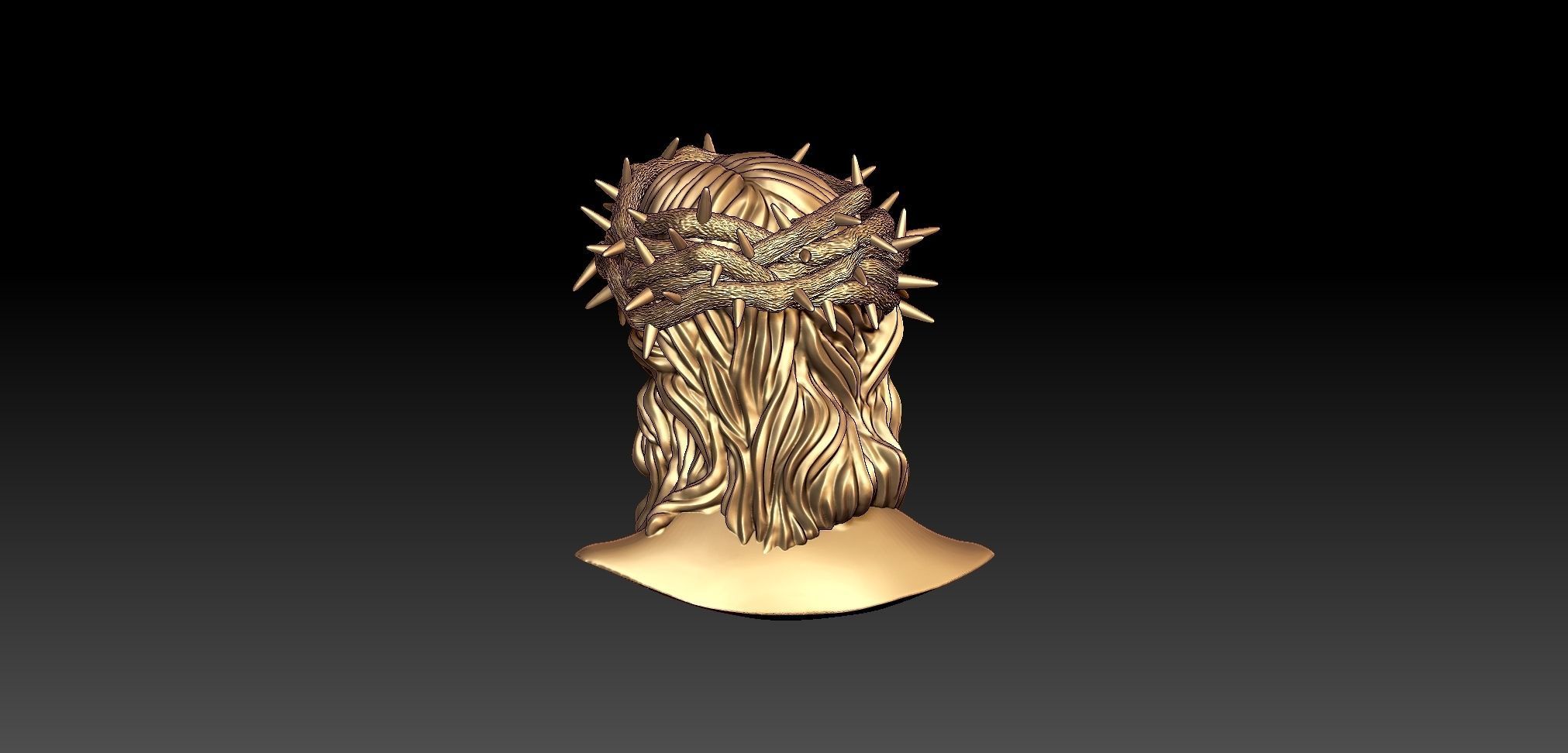 Jesus Head Pendant 3D print model_6