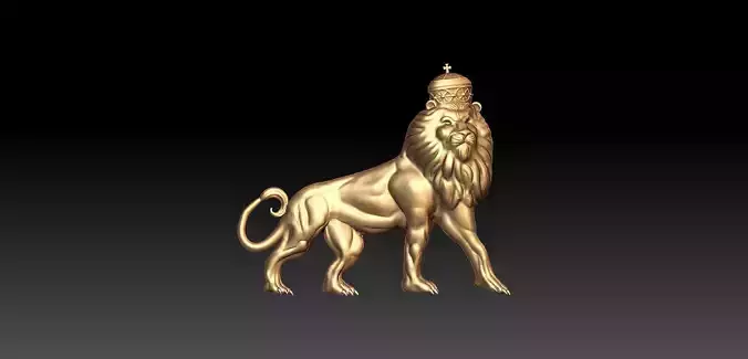 crown lion Pendant 3D print model
